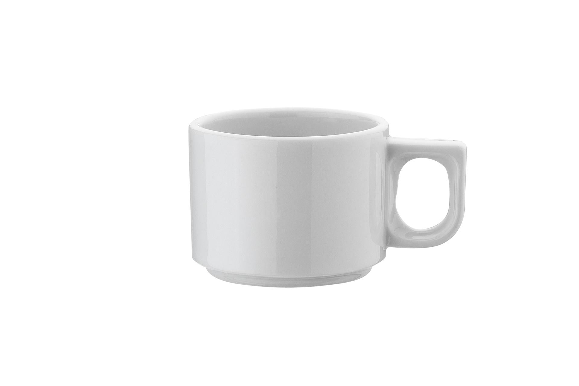 Kutahya Seramik Pera Tazza Caffè 8 cl In Porcellana Bianca - Set 6 Pz