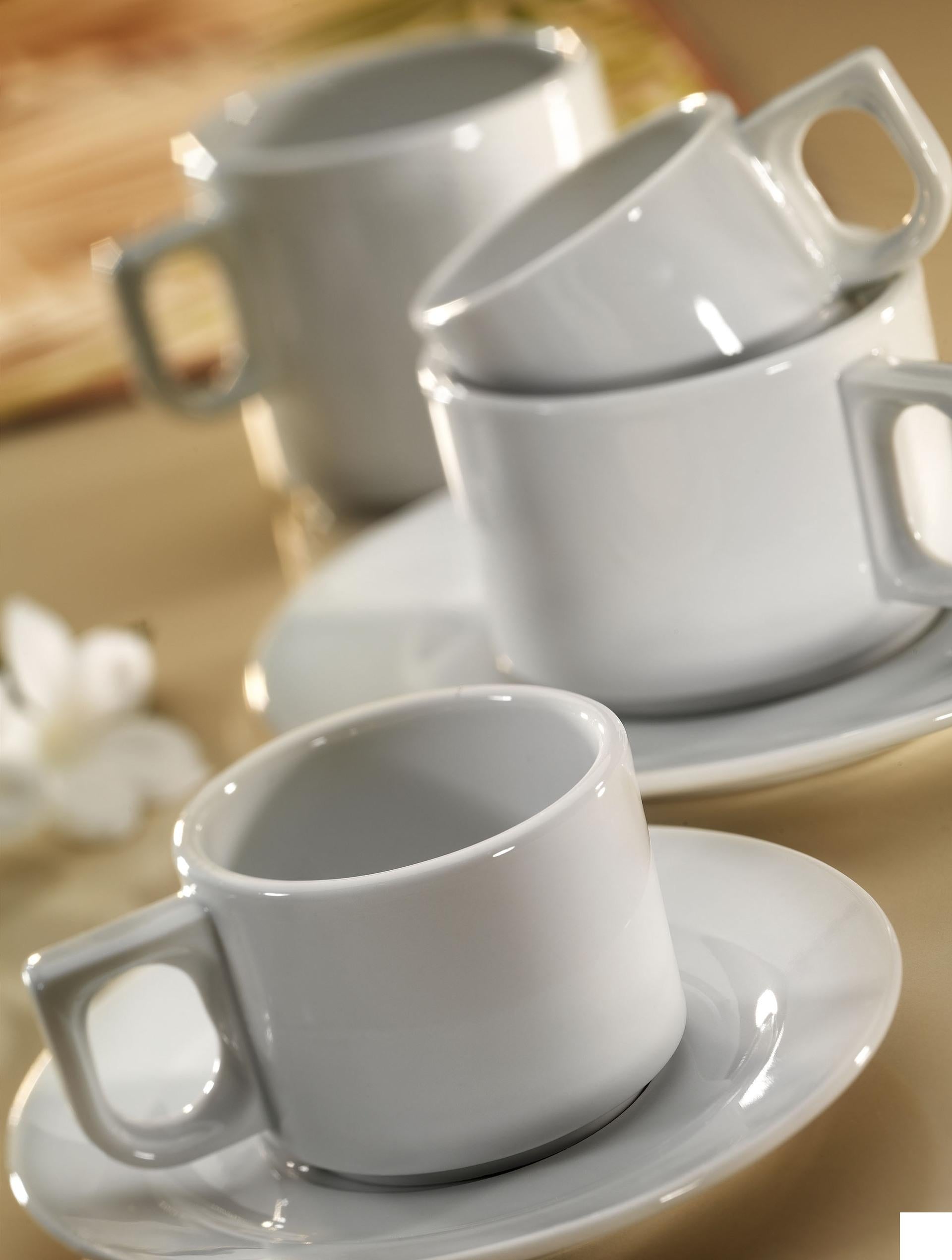 Kutahya Seramik Pera Tazza Caffè 8 cl In Porcellana Bianca - Set 6 Pz 3
