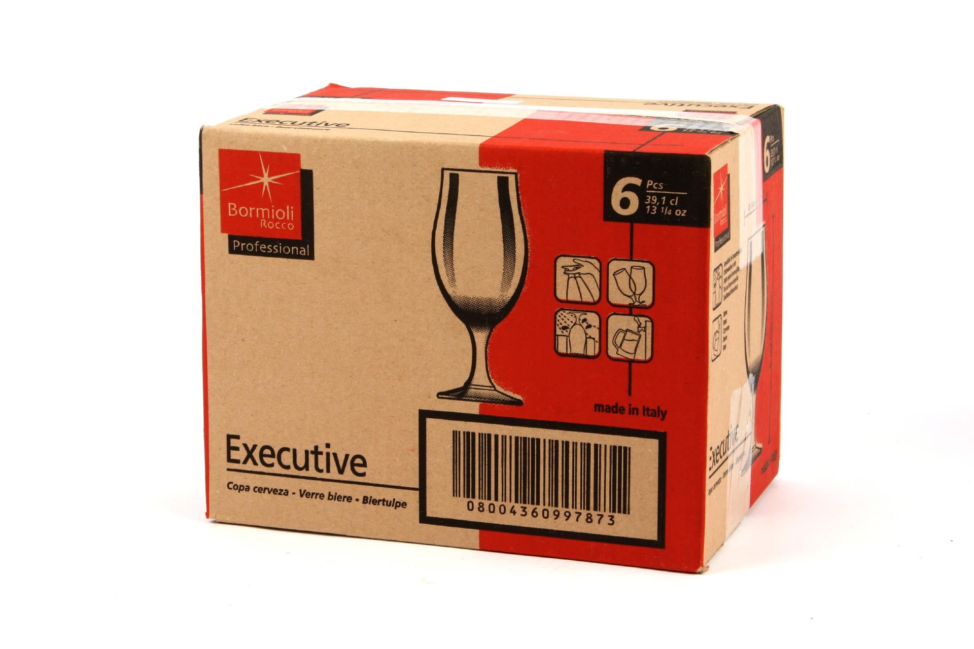 Bormioli Rocco Executive Confezione 6 Calici Birra 37,5 cl - Forma Tulipano - Set 6 Pz 3