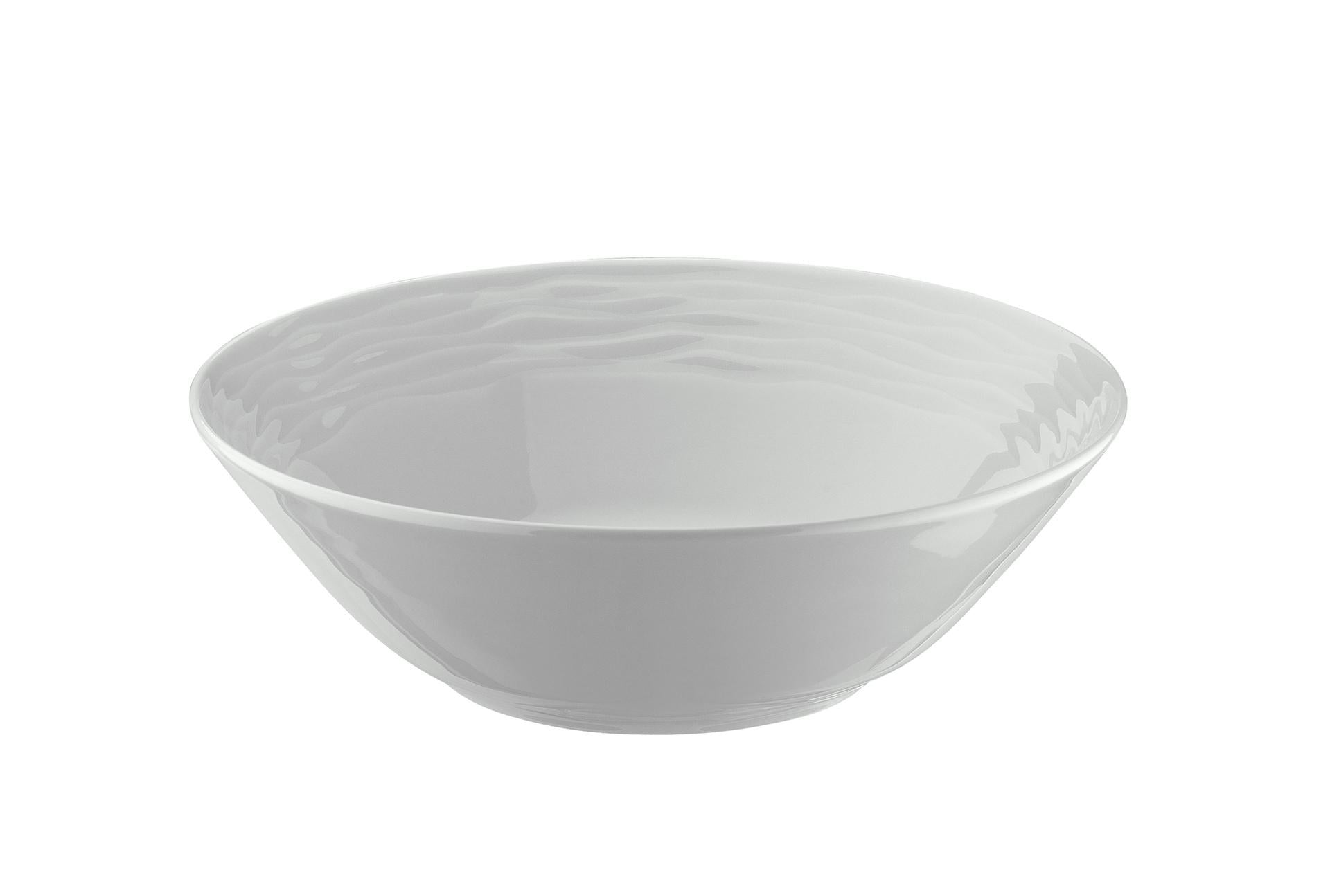 Kutahya Seramik Sea Wave Coppetta Ø13 cm In Porcellana Bianca Con Decoro Onda - Set 12 Pz