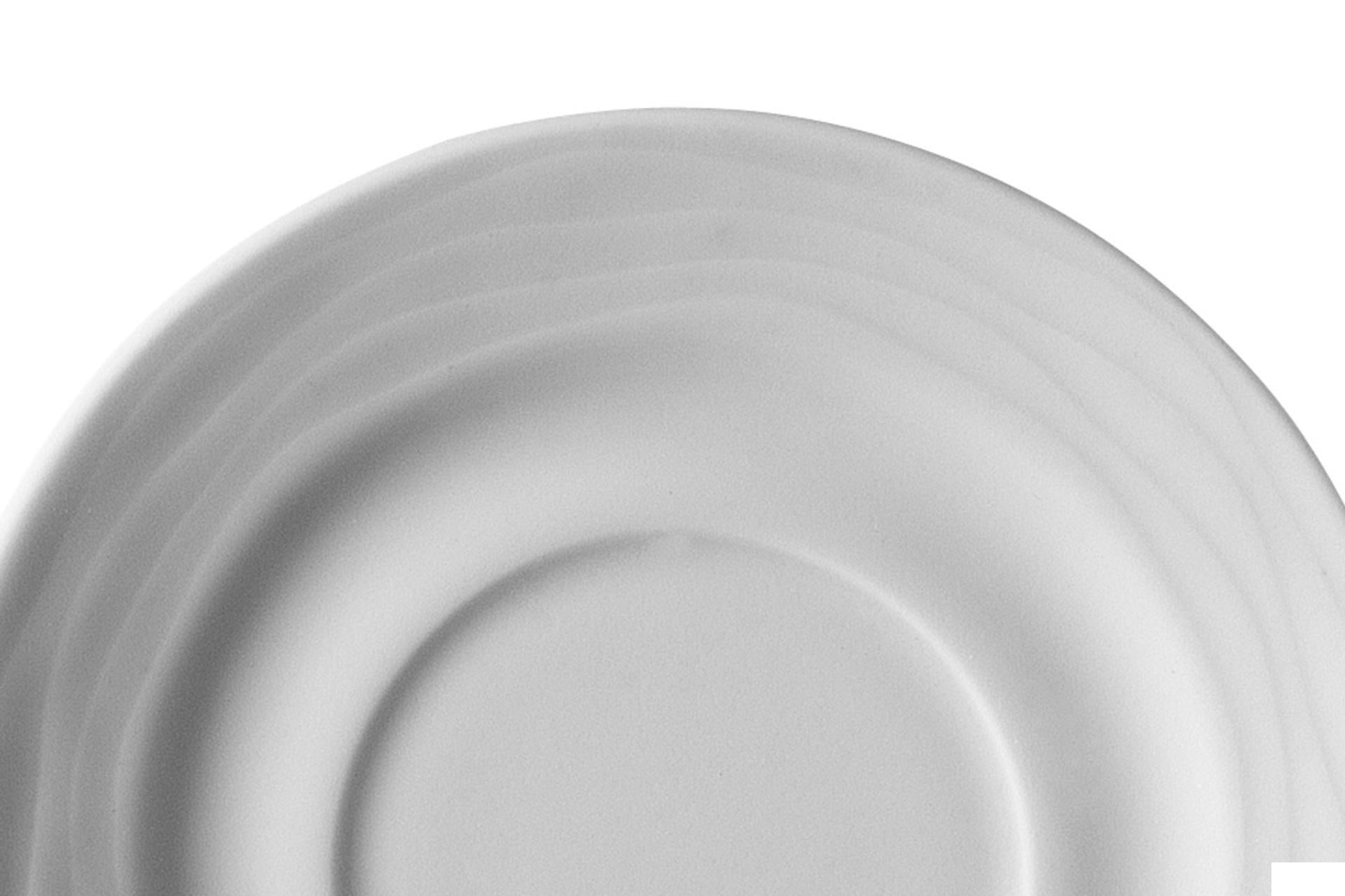 Kutahya Seramik Sea Wave Piattino Per Tazza The In Porcellana Bianca Con Decoro Onda - Set 12 Pz