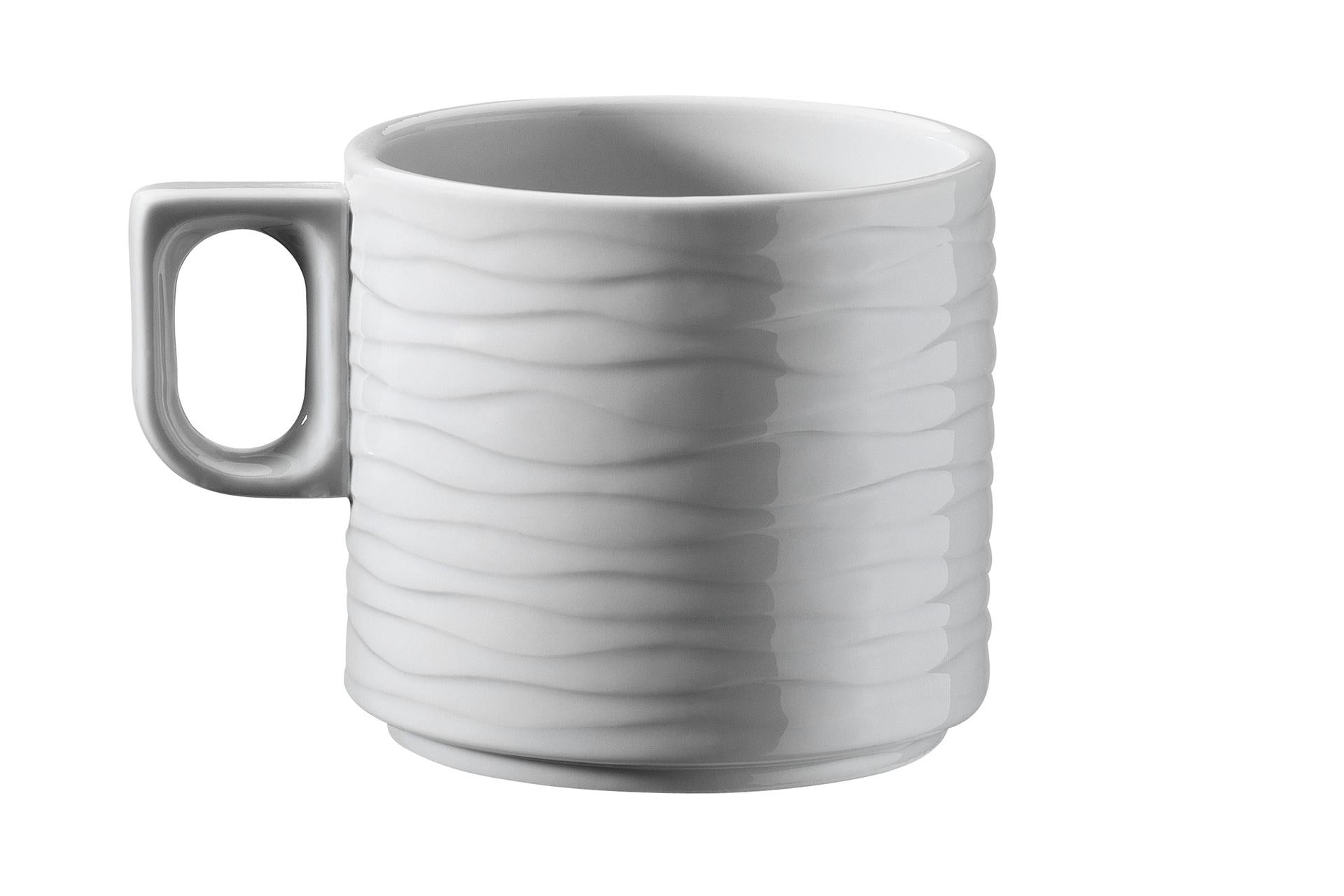 Kutahya Seramik Sea Wave Tazza da Tè 18 cl In Porcellana Bianca - Set 6 Pz