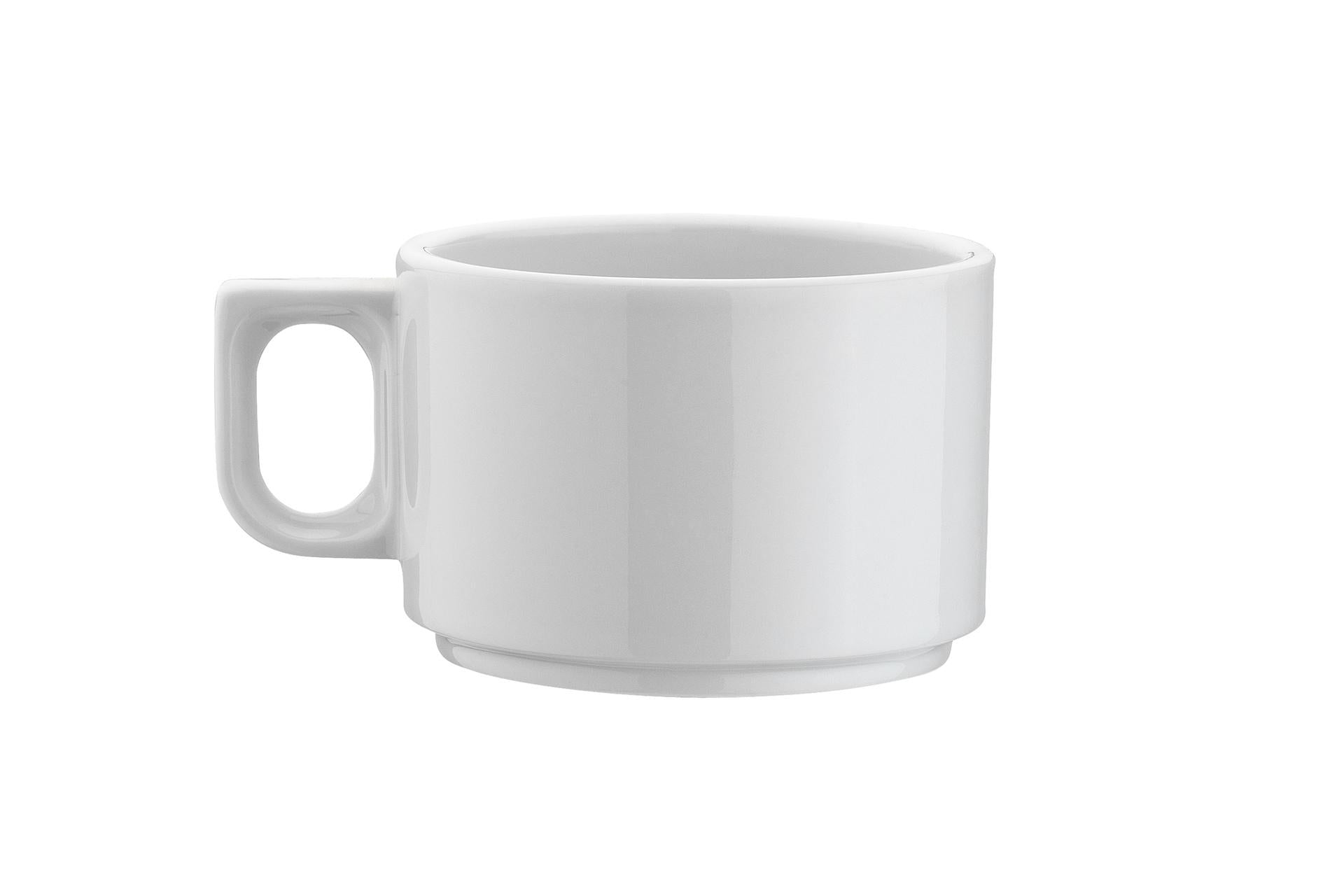 Kutahya Seramik Pera Tazza da Tè 18 cl - Bianco Senza Piatto - Set 6 Pz