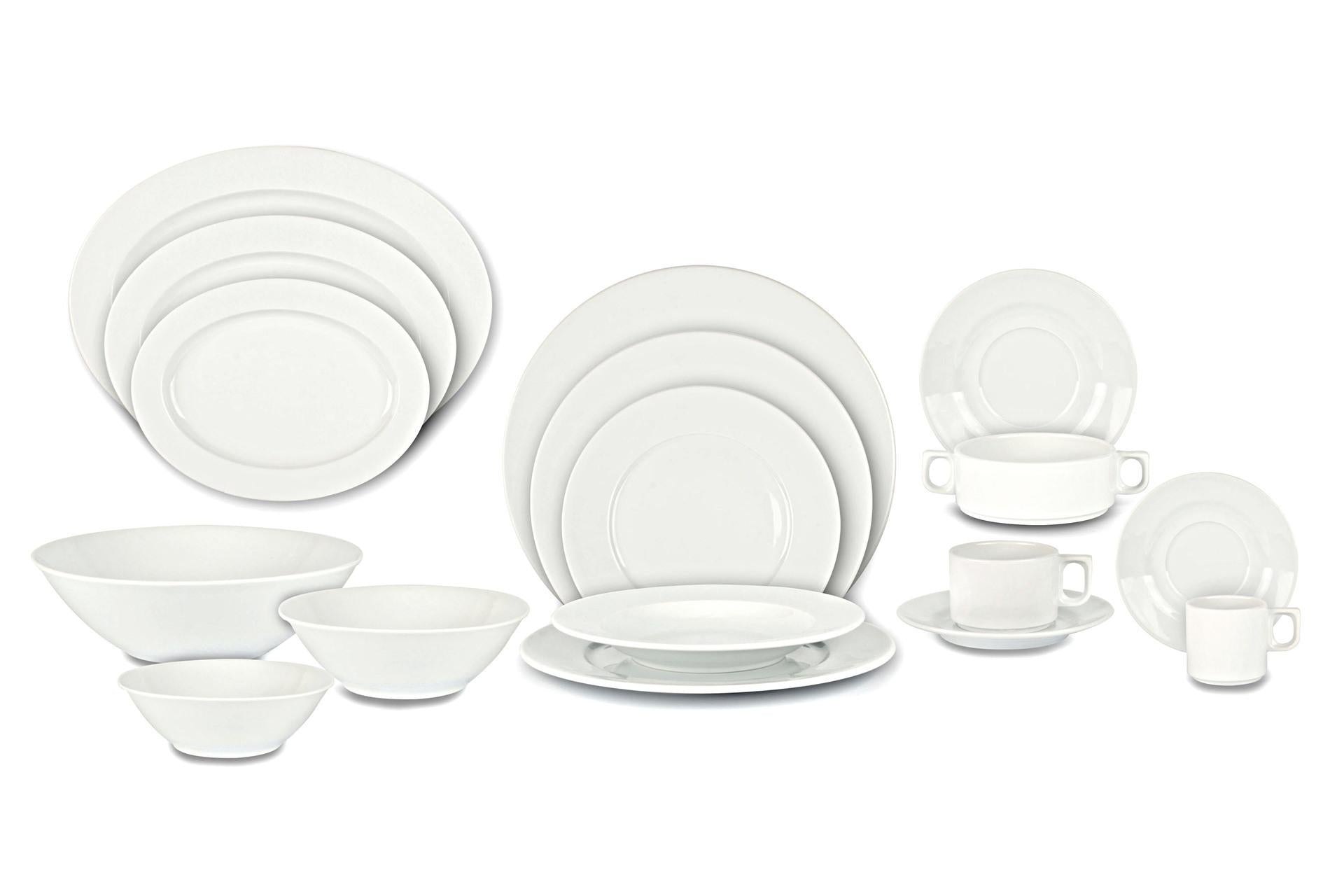 Kutahya Seramik Pera Tazza da Tè 18 cl - Bianco Senza Piatto - Set 6 Pz