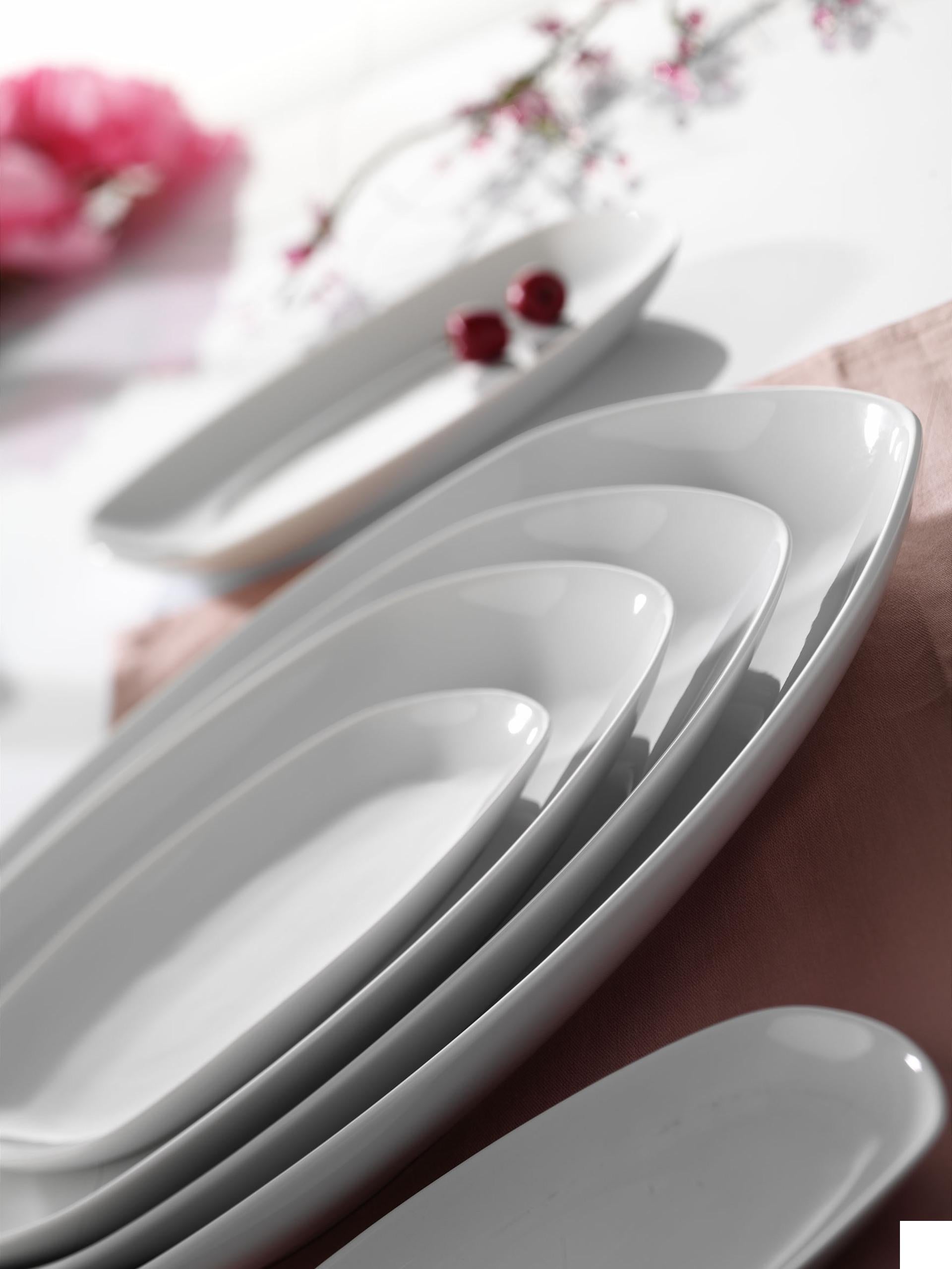 Kutahya Seramik Piatto Ovale 34 cm - Linea Porcellana Bianca Leggera - Set 6 Pz 3