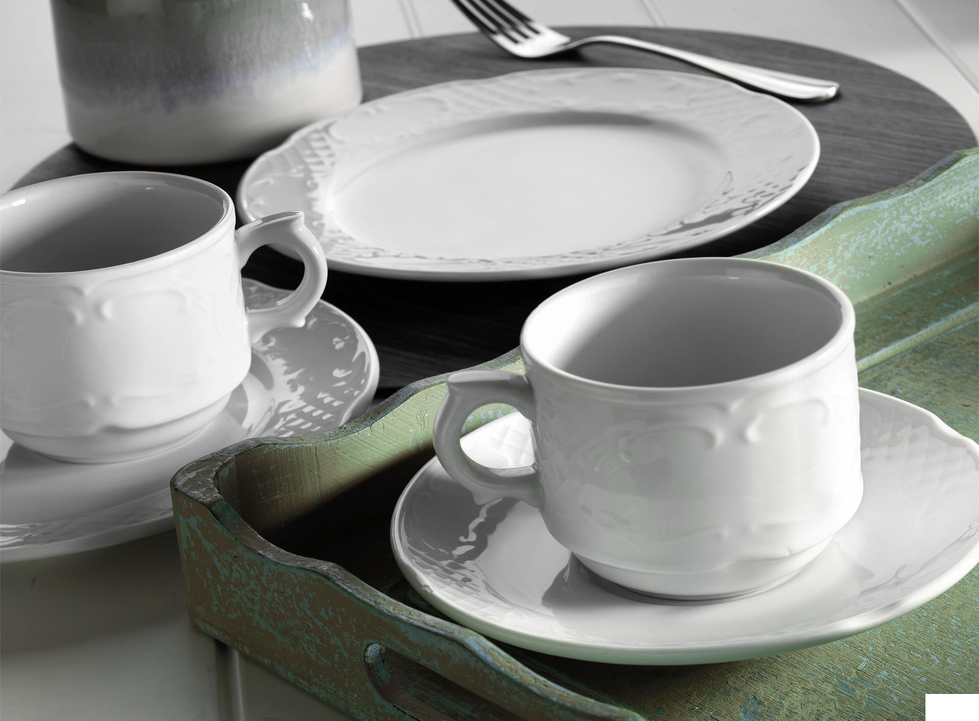 Kutahya Seramik Piatto Pane Ø16 cm - Linea Classico Bianco In Porcellana Bianca - Set 12 Pz 3