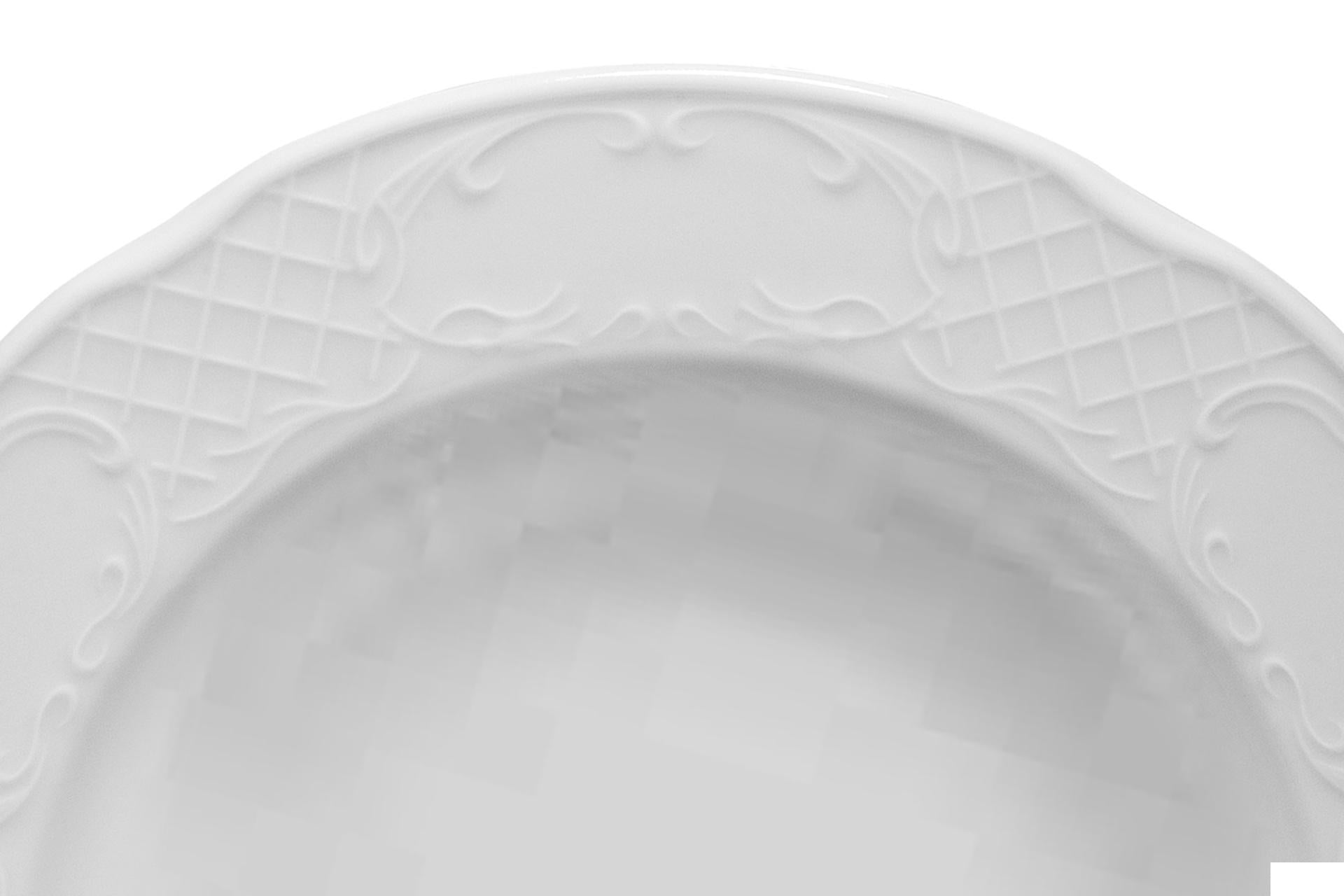 Kutahya Seramik Classico Piatto Fondo Ø23 cm In Porcellana Bianca - Set 12 Pz