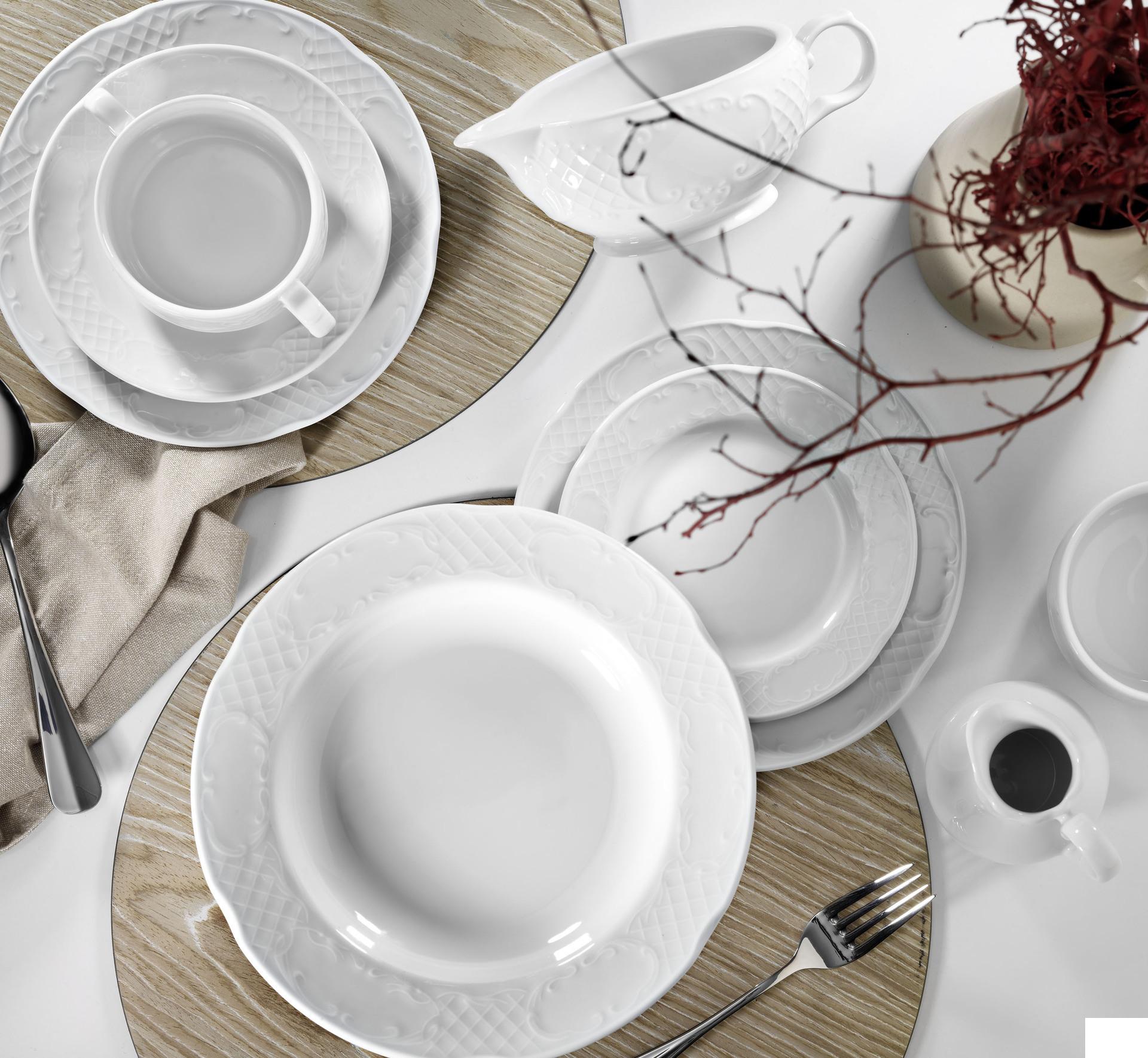 Kutahya Seramik Classico Piatto Fondo Ø23 cm In Porcellana Bianca - Set 12 Pz 4