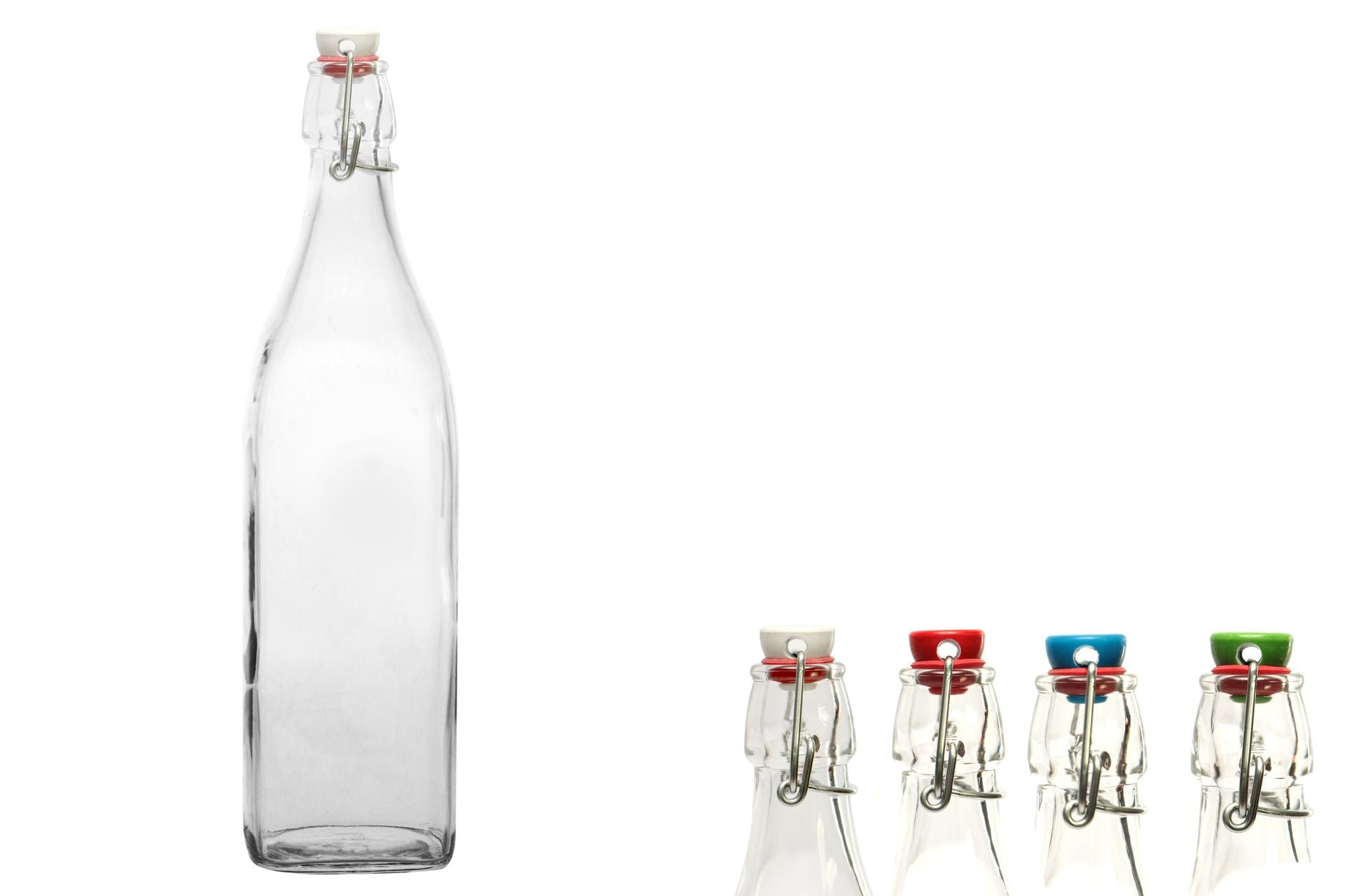 Bormioli Rocco Swing Bottiglia 1L Con Tappo - Set 12 Pz