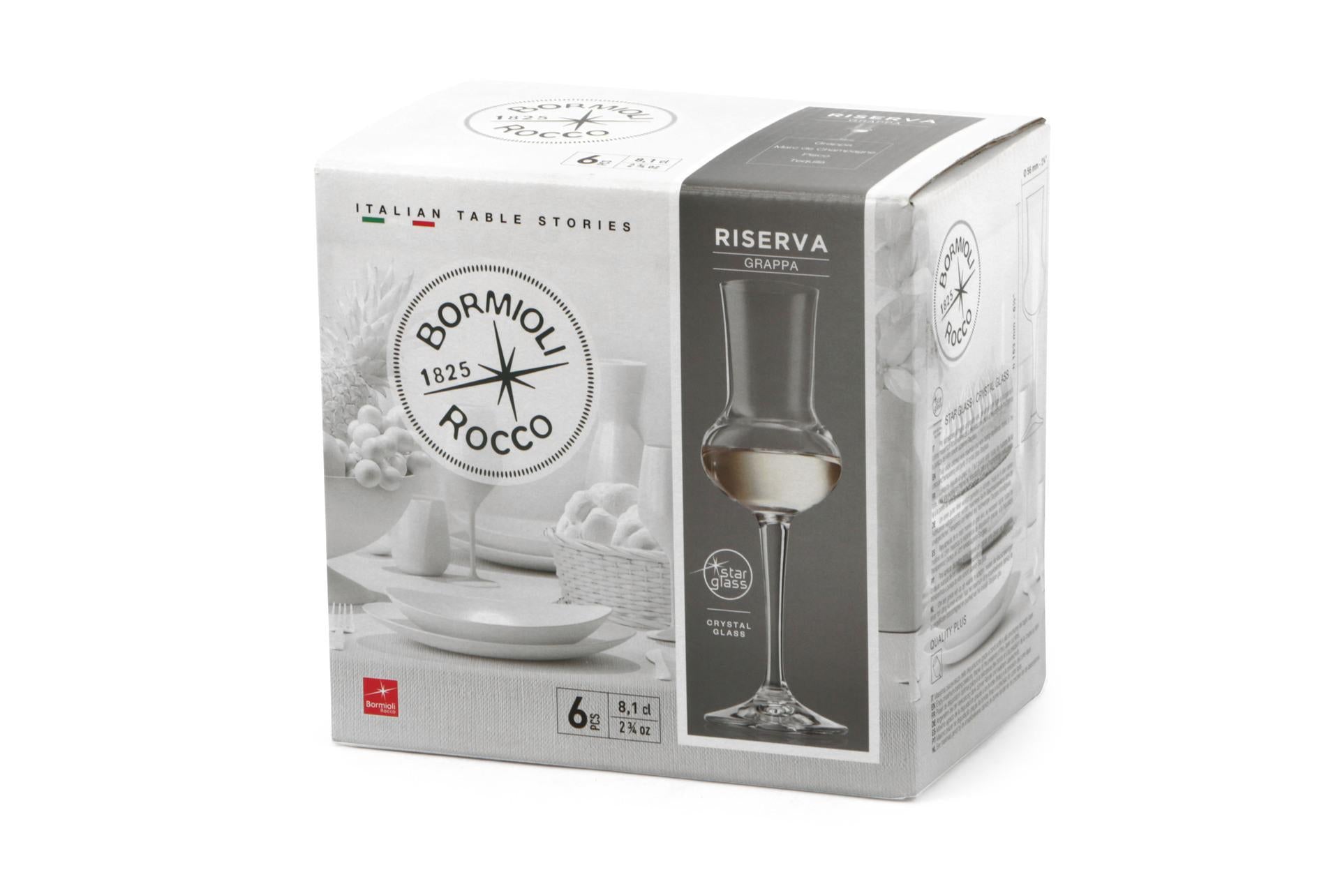 Bormioli Rocco Riserva Grappa - Set 6 Calici Cl 8.1 Serie "Riserva" - Set 6 Pz 4