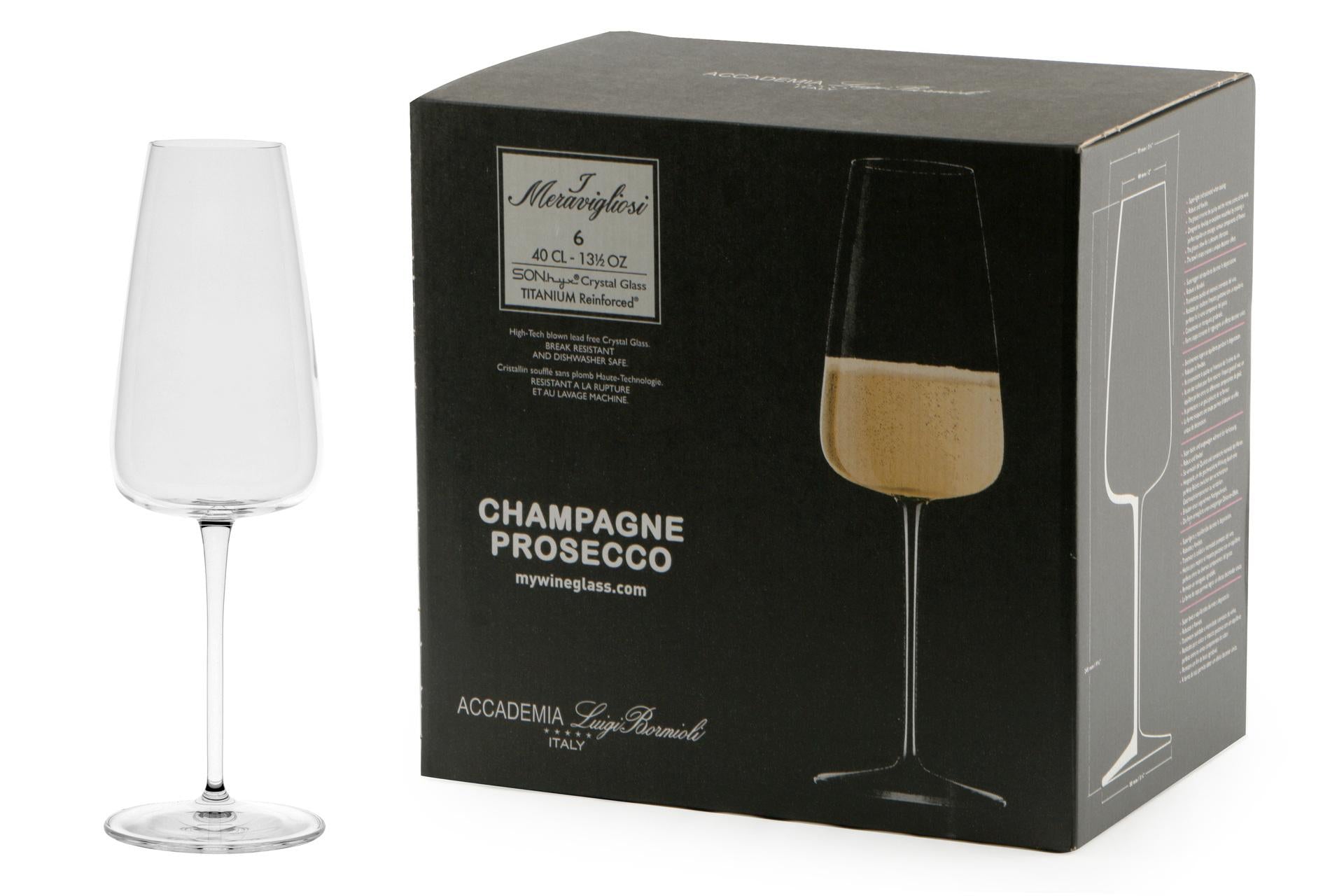 Bormioli Luigi I Meravigliosi Set 6 Calici Champagne-Prosecco 40 cl In Vetro Trasparente - Set 6 Pz 3