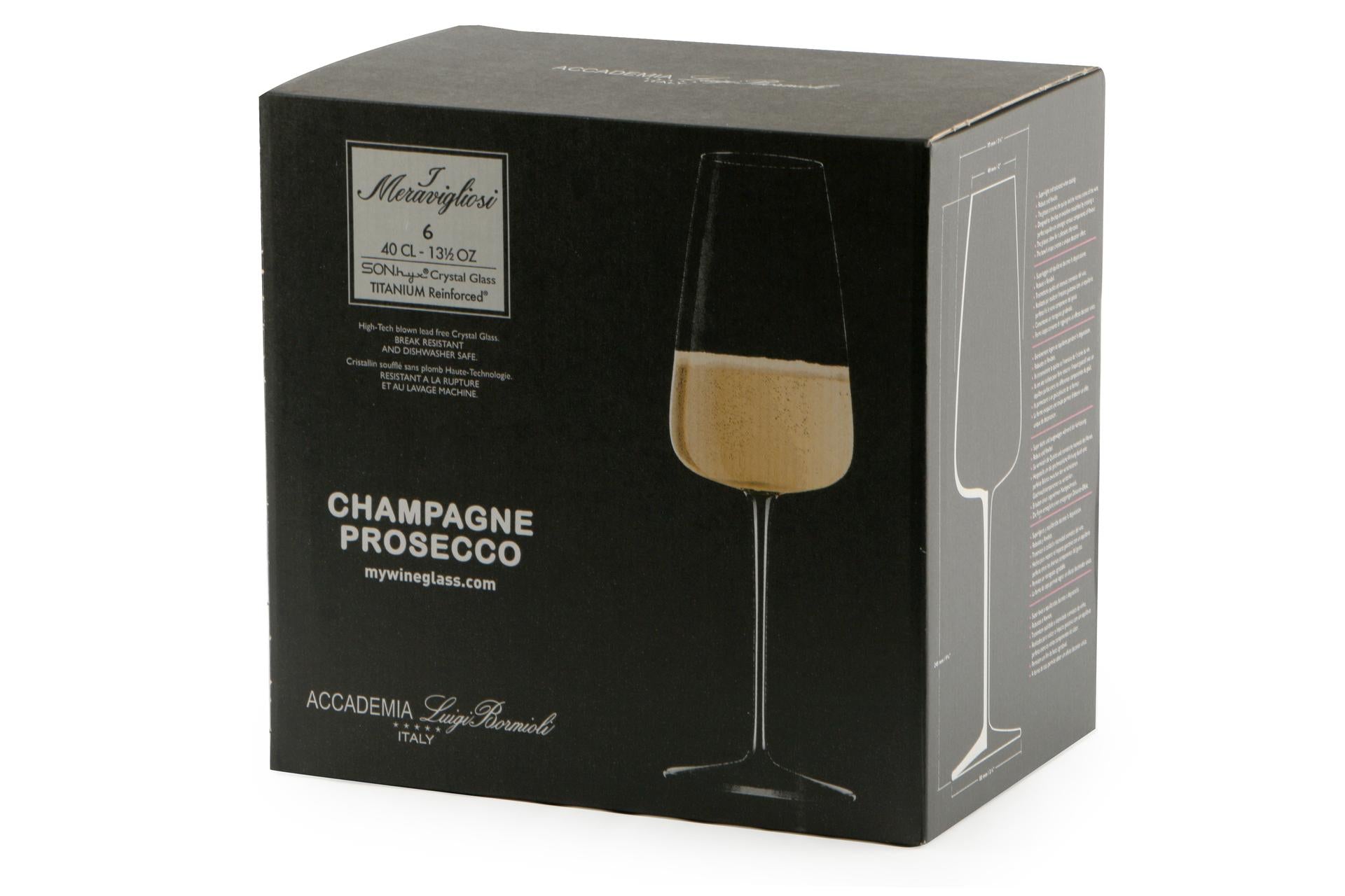 Bormioli Luigi I Meravigliosi Set 6 Calici Champagne-Prosecco 40 cl In Vetro Trasparente - Set 6 Pz 4