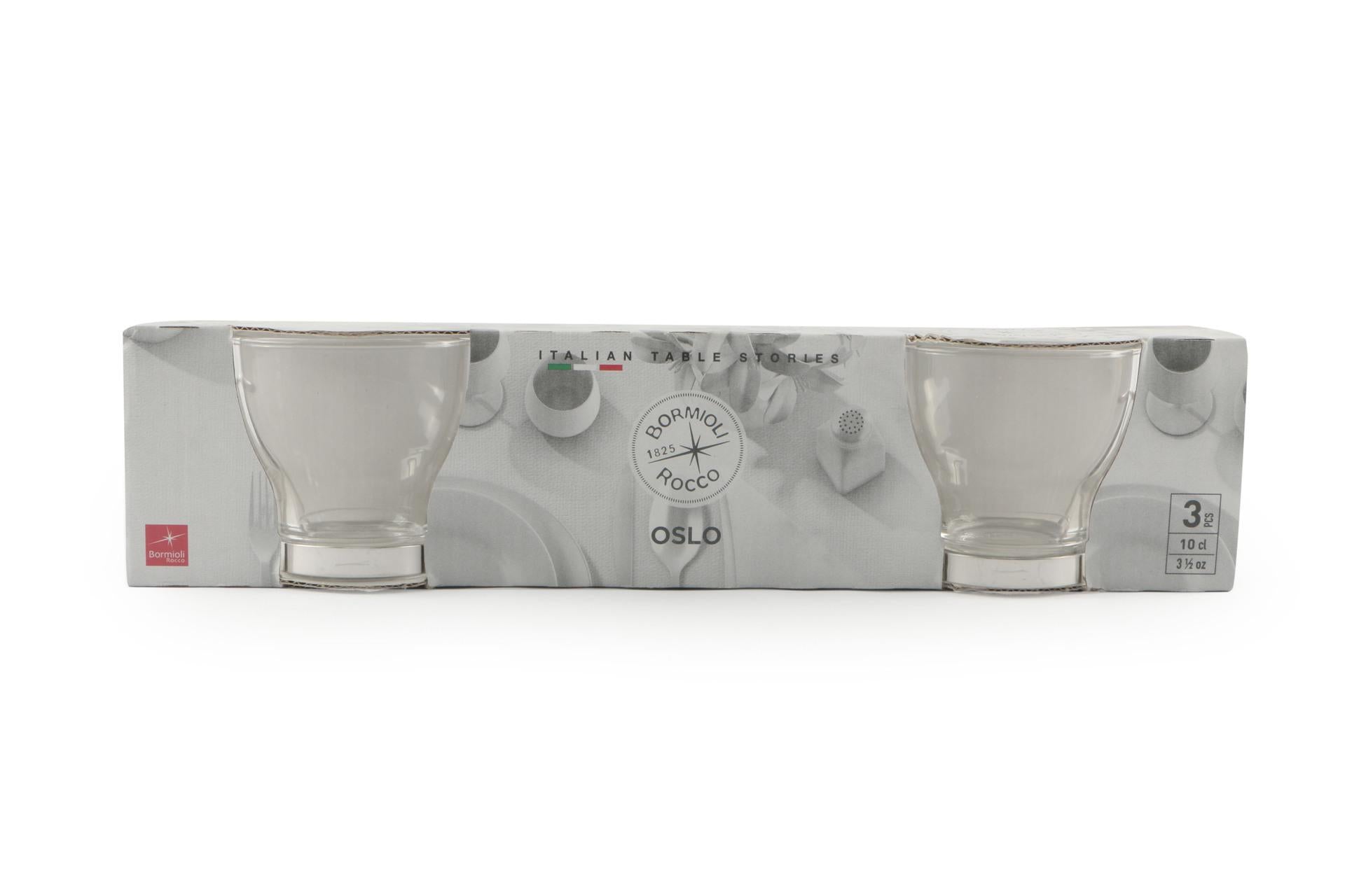 Bormioli Rocco Oslo Punch Set 18 Bicchieri Caffè 11 cl Con Manico In Acciaio Inox Temperato - Set 18 Pz 5