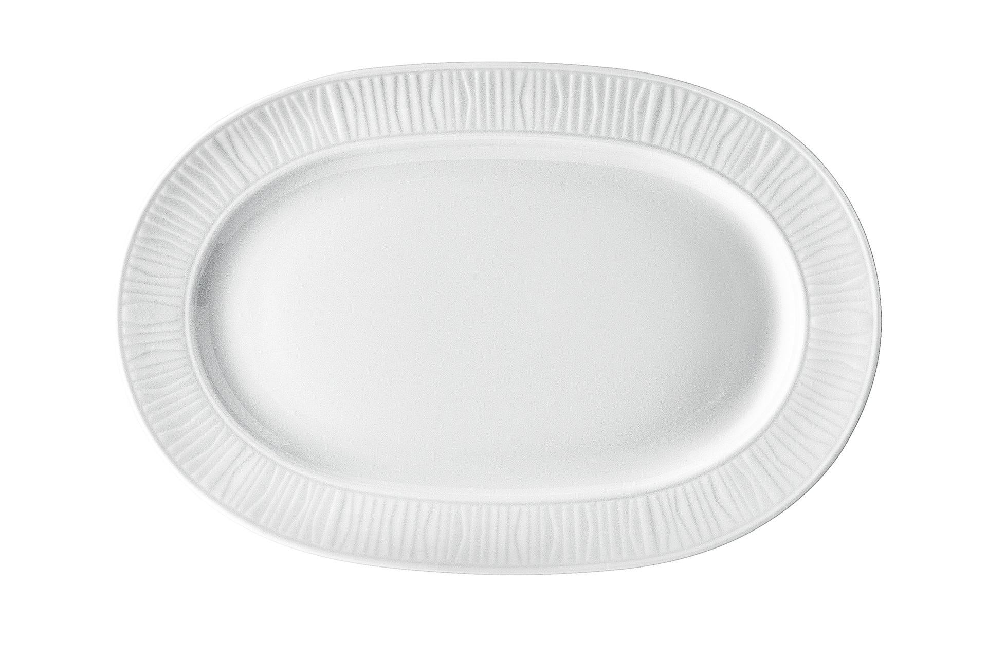 Kutahya Seramik Emotion Piatto Ovale 32 cm In Porcellana Bianco - Set 6 Pz