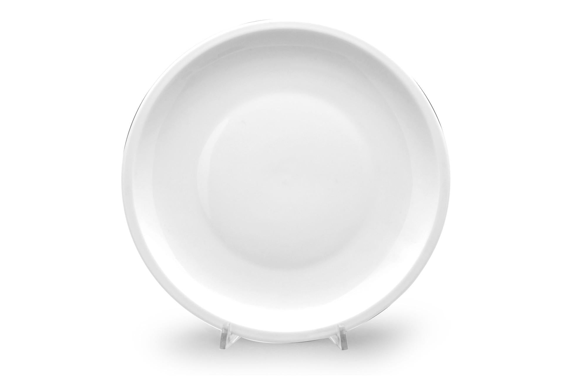 Saturnia Roma Bianco Piatto Piano Ø23.5 cm In Porcellana - Set 12 Pz