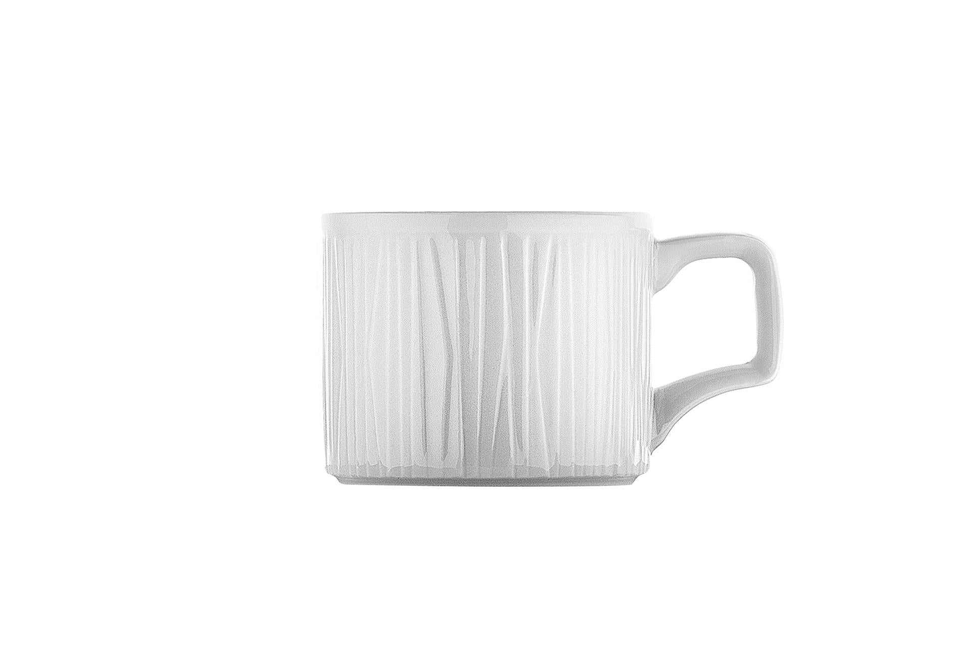 Kutahya Seramik Emotion Tazza Caffè 8 cl In Porcellana Bianca Design Bamboo - Set 6 Pz 1