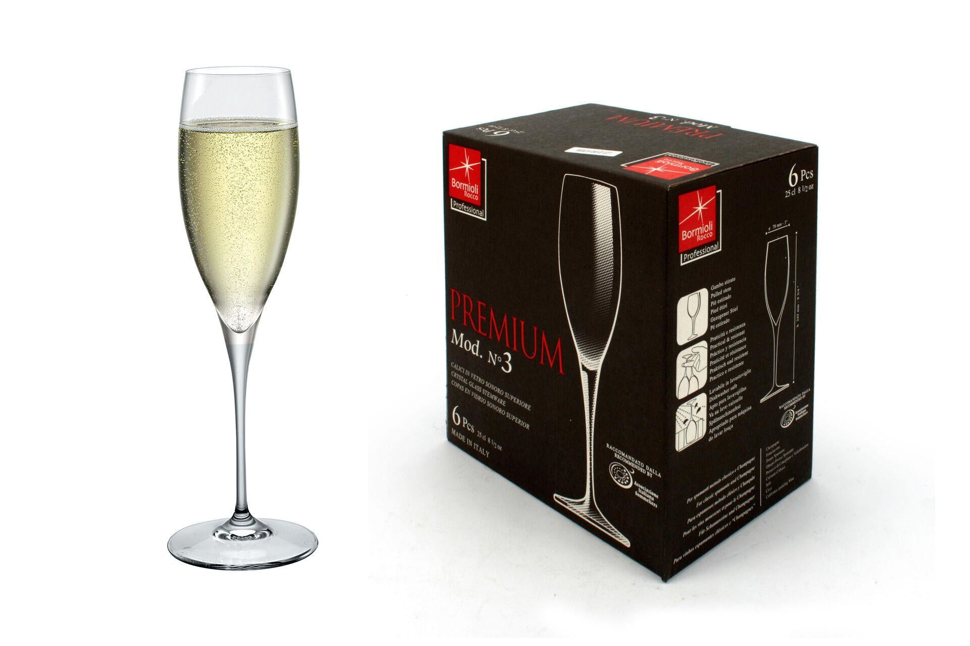 Bormioli Rocco Premium Set 6 Calici Champagne 25 cl In Vetro Sonoro Superiore - Set 6 Pz 4