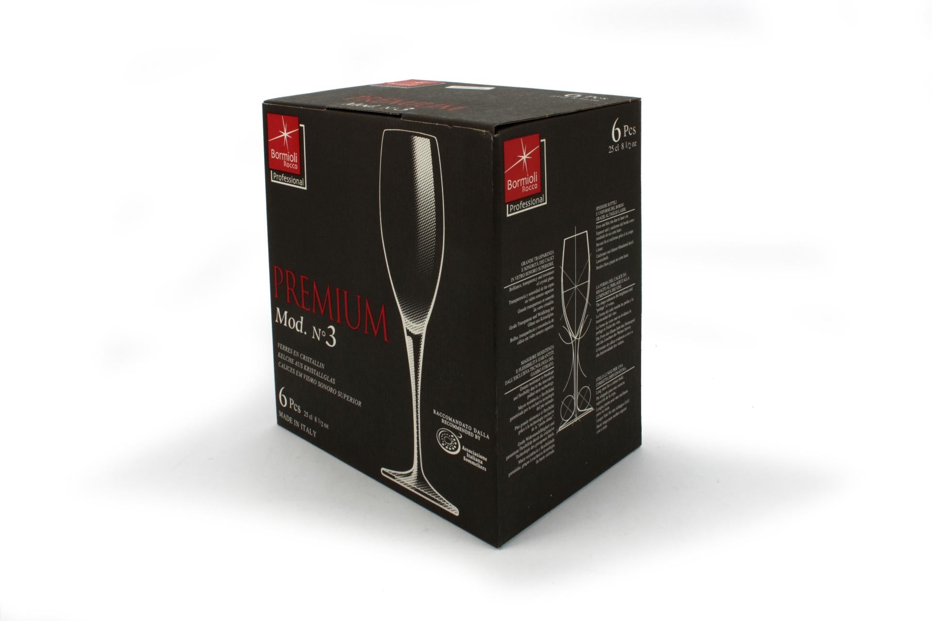 Bormioli Rocco Premium Set 6 Calici Champagne 25 cl In Vetro Sonoro Superiore - Set 6 Pz 8