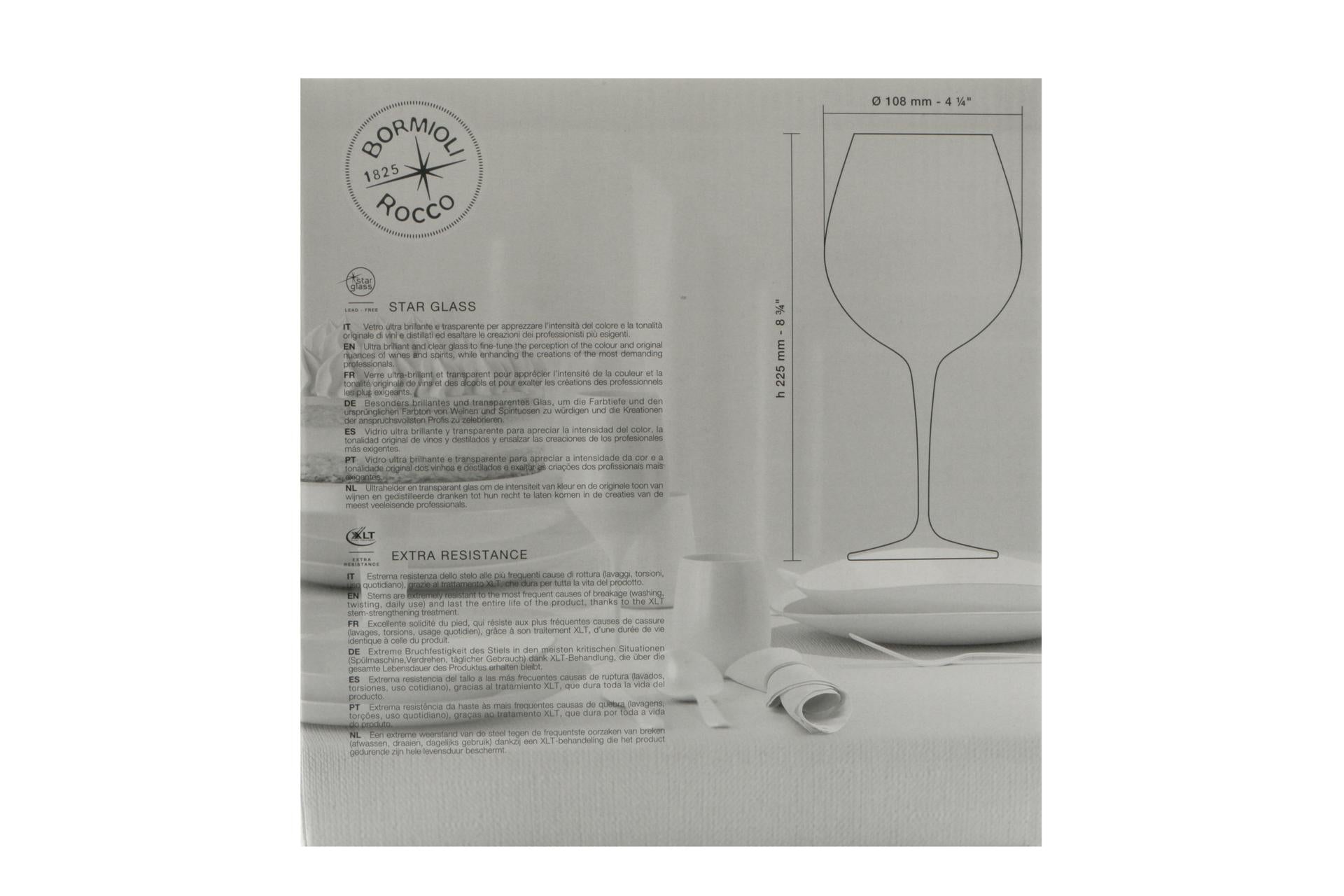 Bormioli Rocco Premium Set 6 Calici Nebbiolo 67 cl In Vetro Sonoro Superiore - Set 6 Pz 6
