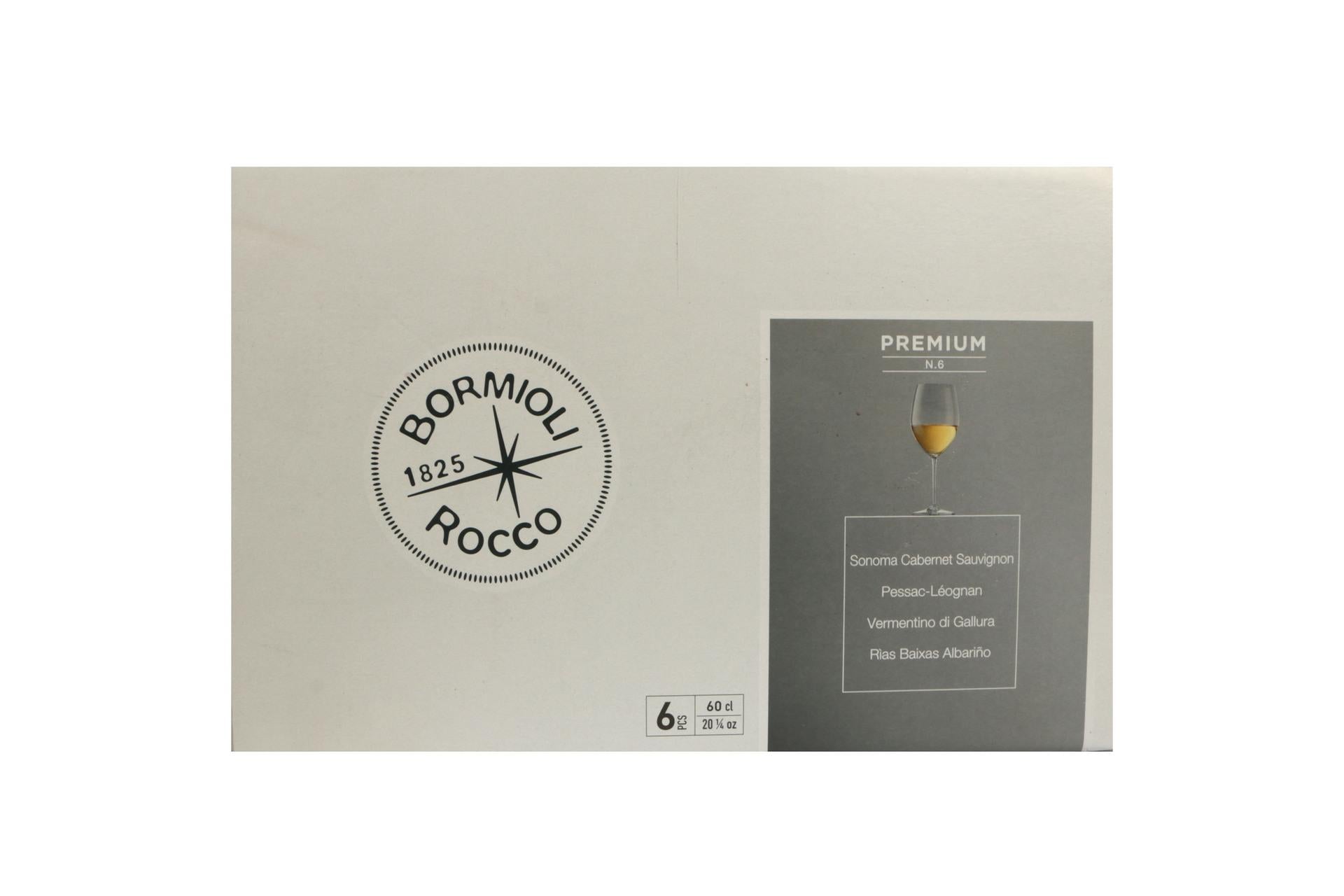 Bormioli Rocco Premium Confezione 6 Calici Chardonnay 60 cl In Vetro Sonoro Superiore - Set 6 Pz 6