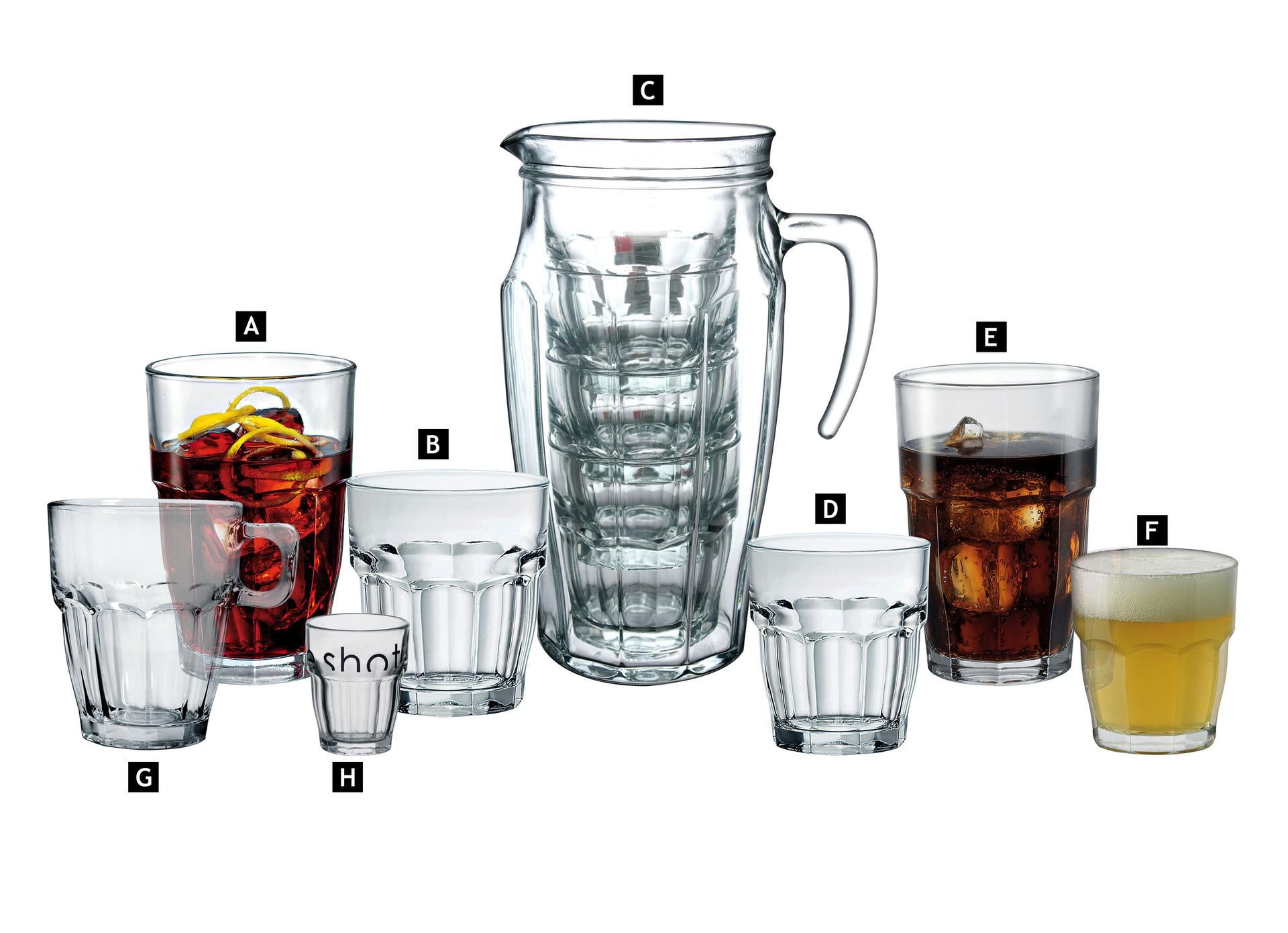 Bormioli Rocco Rock Bar Bicchieri DOF 39 cl - In Vetro Temperato Impilabili - Set 6 Pz 4