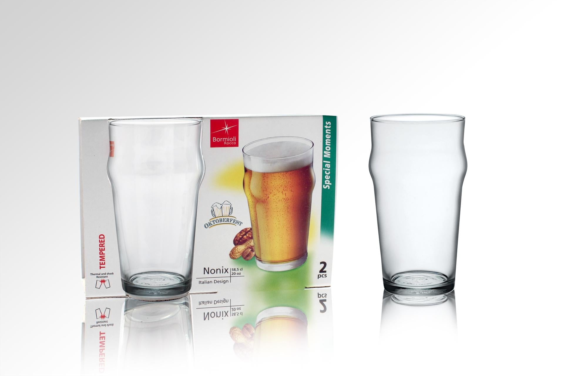 Bormioli Rocco Nonix Set 24 Bicchieri Birra 58 cl In Vetro Temperato - Set 24 Pz