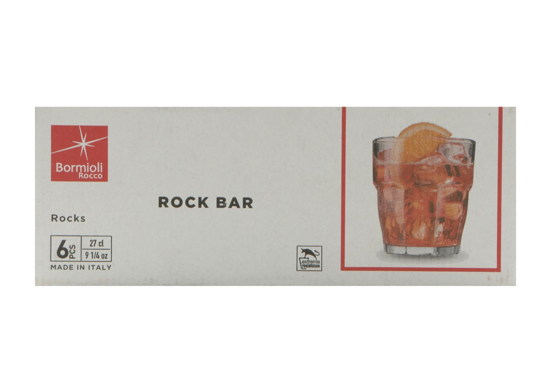 Bormioli Rocco Rock Bar Bicchiere Acqua 27 cl In Vetro Temperato Impilabile - Set 6 Pz 6
