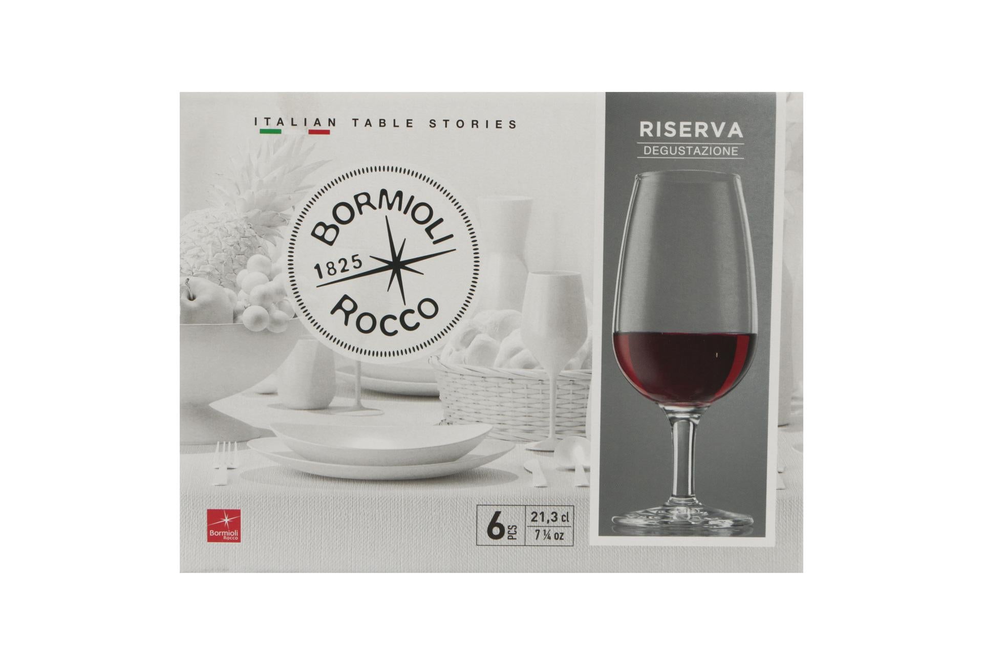 Bormioli Rocco Riserva Degustazione Set 6 Calici Cl 21.3 - Collezione di Calici Serie "Riserva" - Set 6 Pz 6
