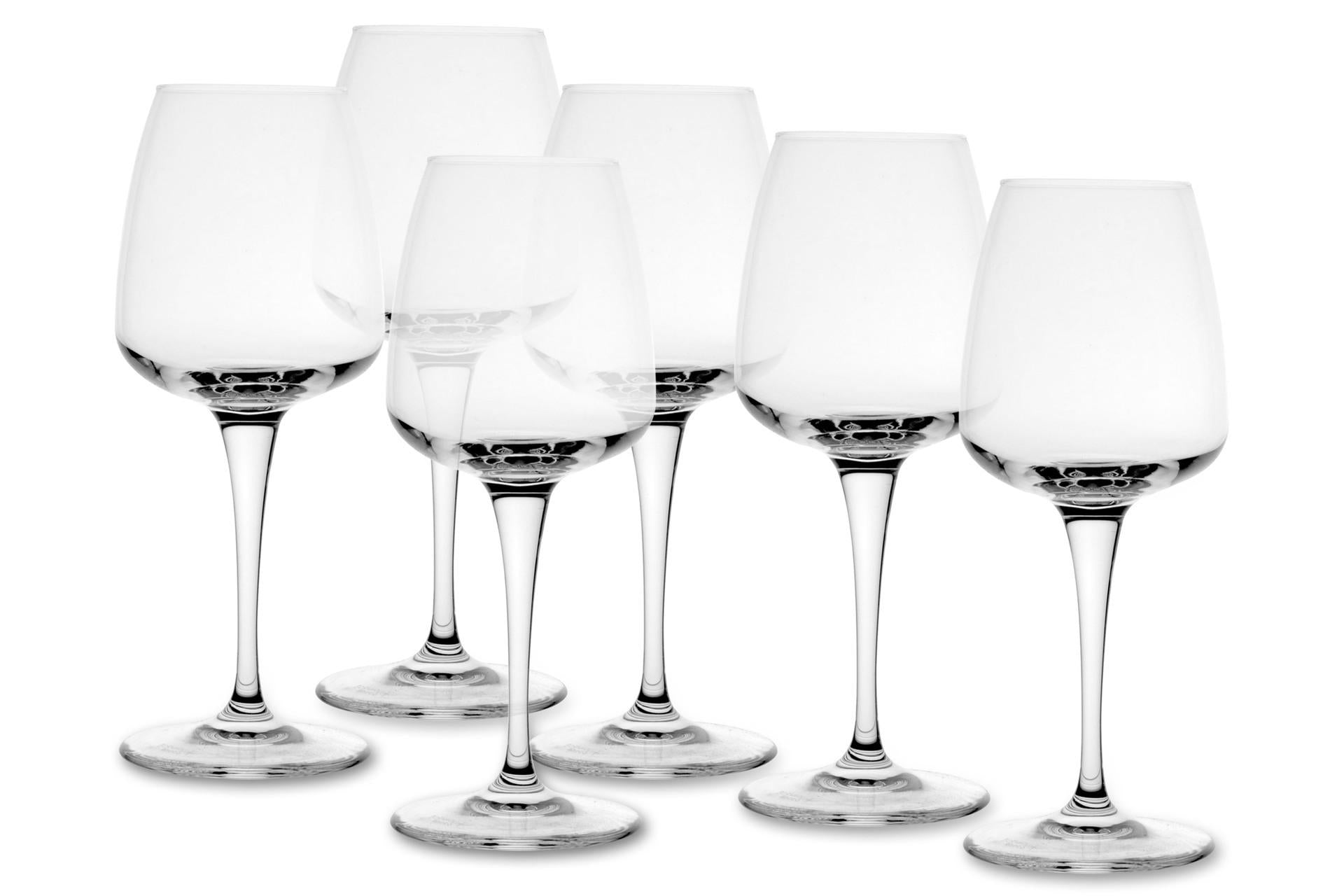 Bormioli Rocco Aurum Set 6 Calici Vino Bianco 35 cl - In Vetro Star Glass Sottile Con Gambo Stirato e Bevante Tagliato a Laser - Set 6 Pz