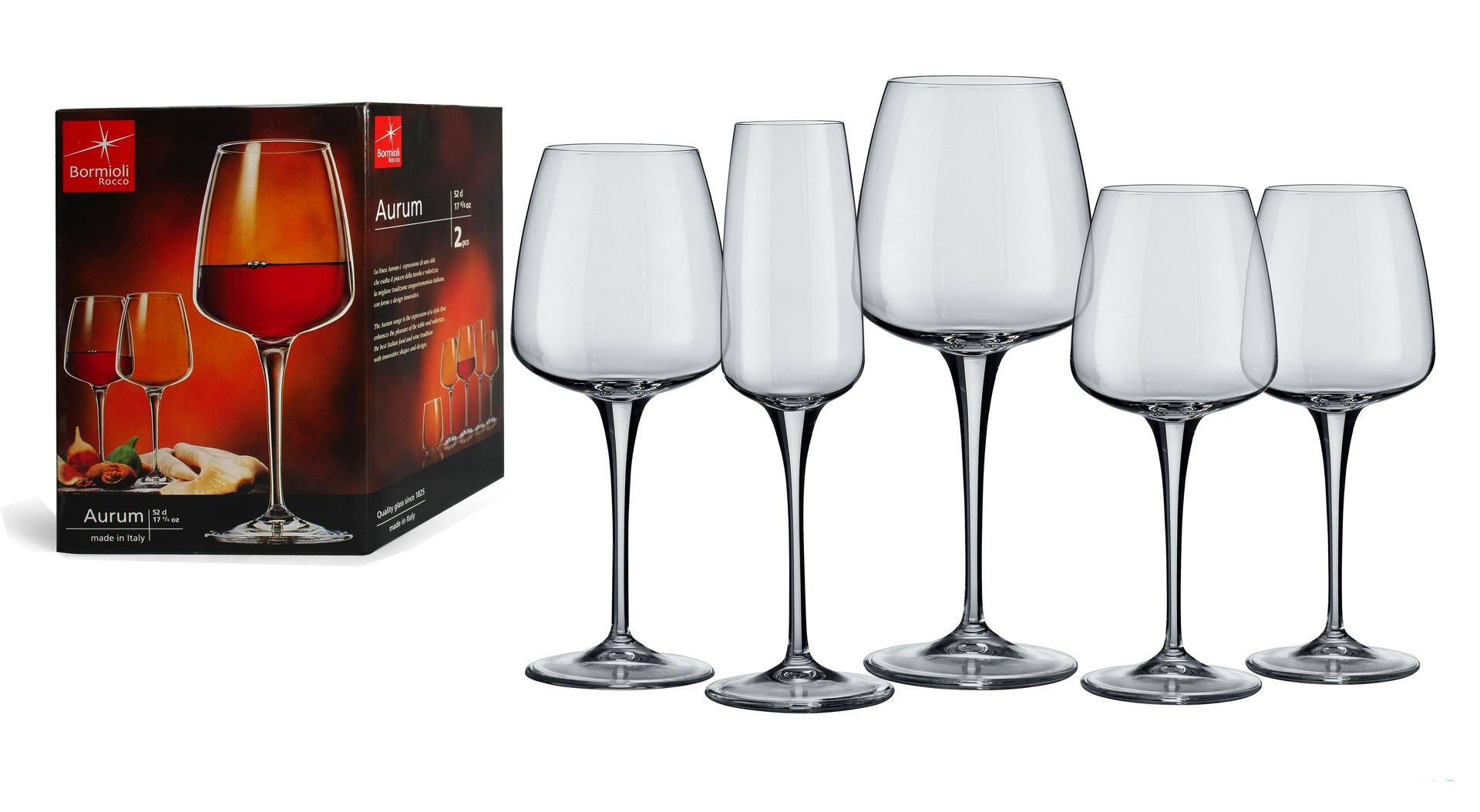 Bormioli Rocco Aurum Calici Vino Rosso 52 cl - Set di 6 Calici In Vetro - Set 6 Pz 4