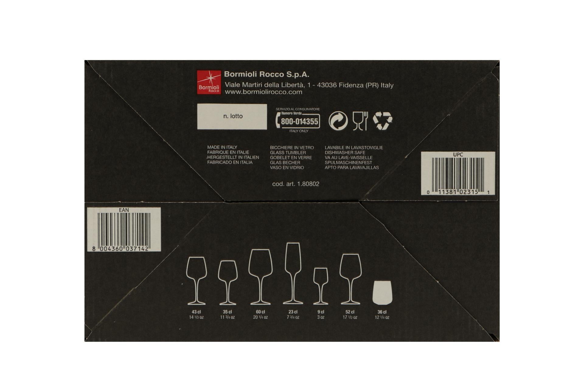Bormioli Rocco Aurum Set 6 Bicchieri Acqua 37 cl In Vetro "Star Glass" Con Taglio Laser - Set 6 Pz 5