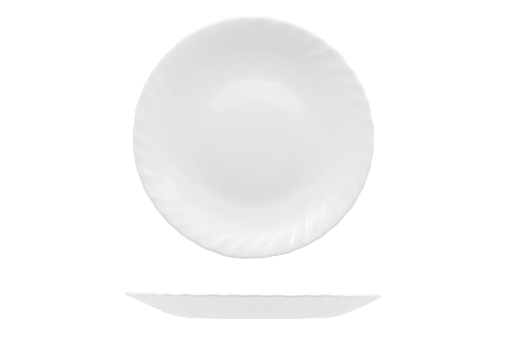 Bormioli Rocco Prima Piatto Frutta Ø20 cm Bianco Con Decori In Rilievo - Set 6 Pz