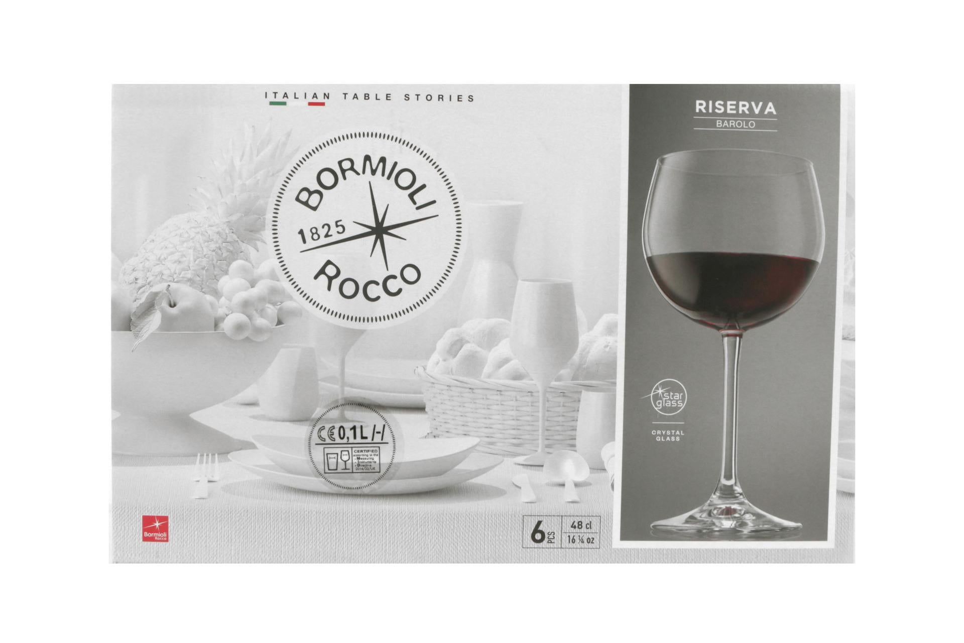 Bormioli Rocco Riserva Tacca Barolo - Set 6 Calici Cl 46 Serie Riserva - Set 6 Pz 6
