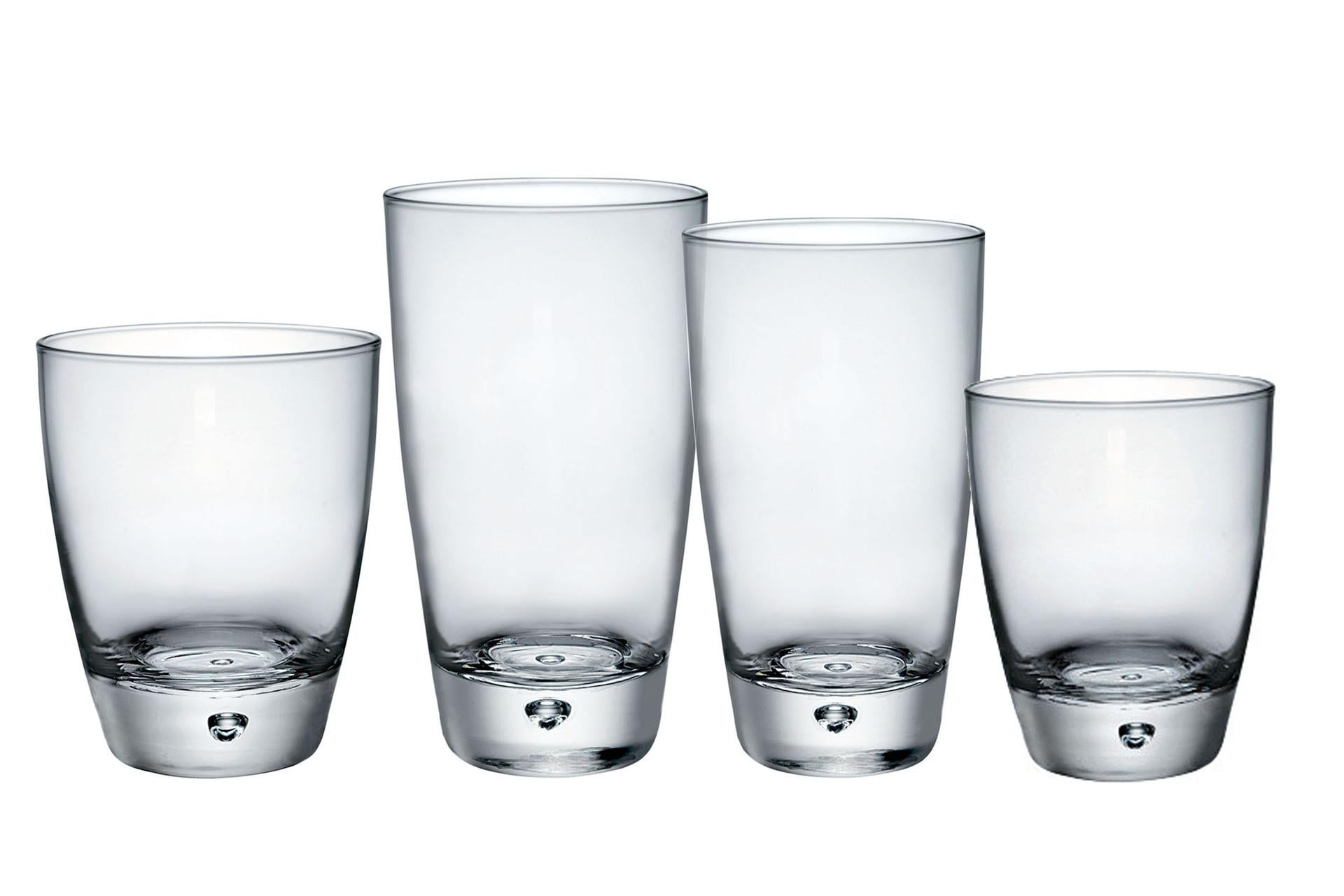 Bormioli Rocco Luna Bicchiere DOF Basso 34 cl - Collezione Elegante Con Bolla Sul Fondo - Set 12 Pz