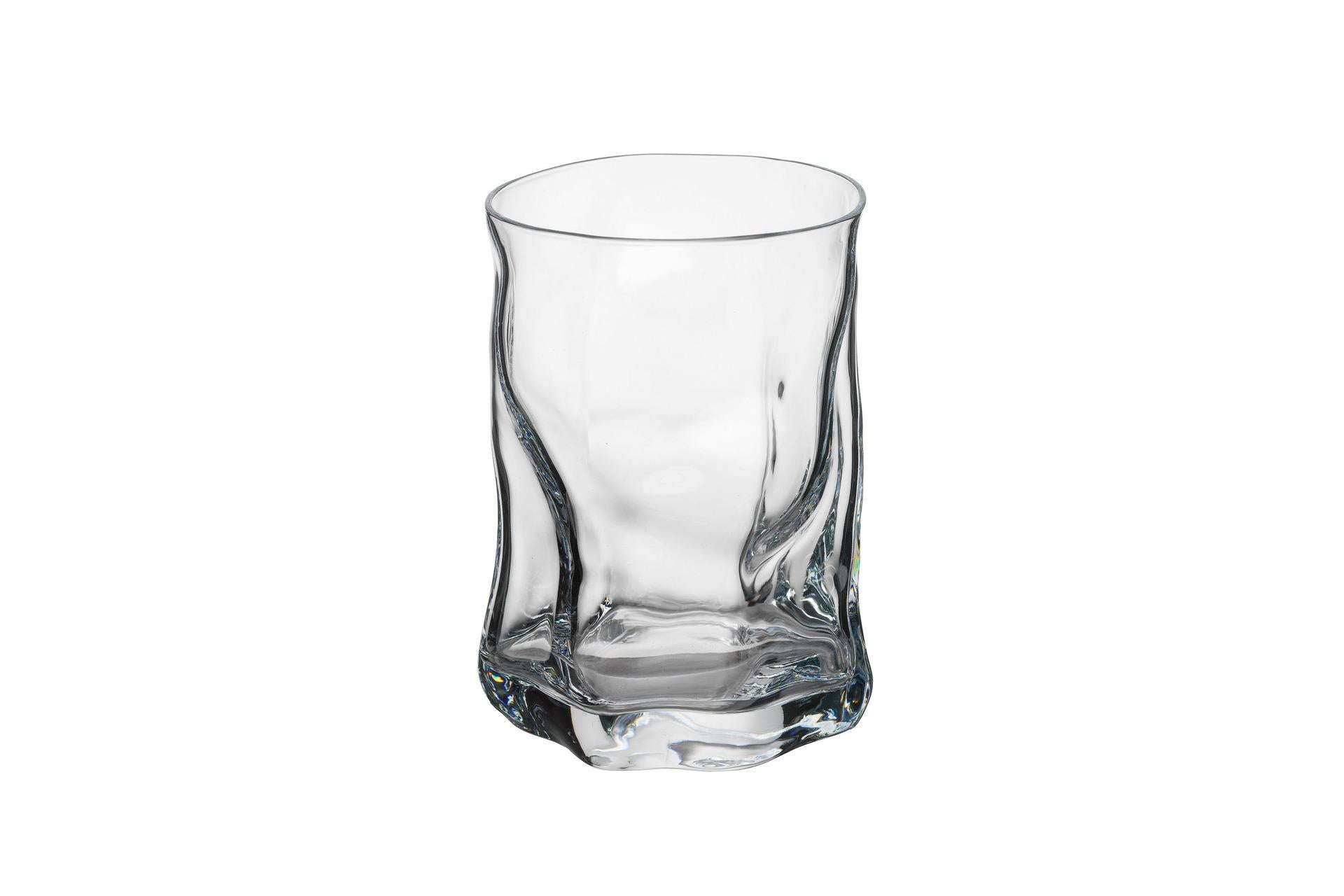 Bormioli Rocco Sorgente Bicchiere Acqua 30 cl In Vetro Trasparente Con Forma Irregolare - Set 6 Pz