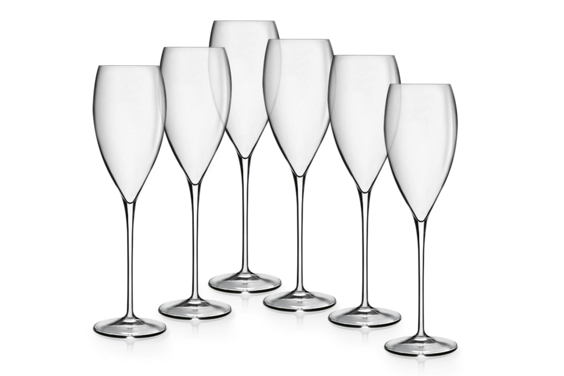 Bormioli Luigi Magnifico Set 6 Calici Flute 32 cl - Vetro Sonoro Superiore High Tech Senza Piombo - Set 6 Pz