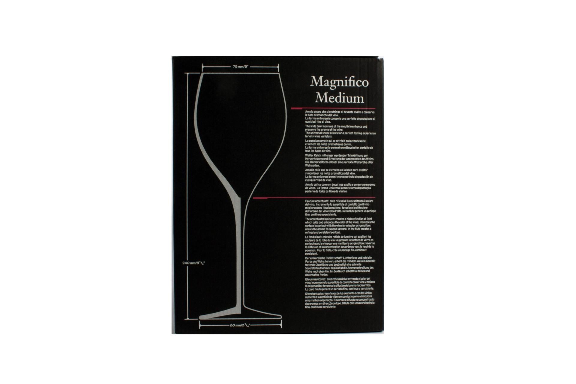 Bormioli Luigi Magnifico Set 6 Calici Medium 46 cl In Vetro Sonoro Superiore High Tech Senza Piombo - Set 6 Pz 6