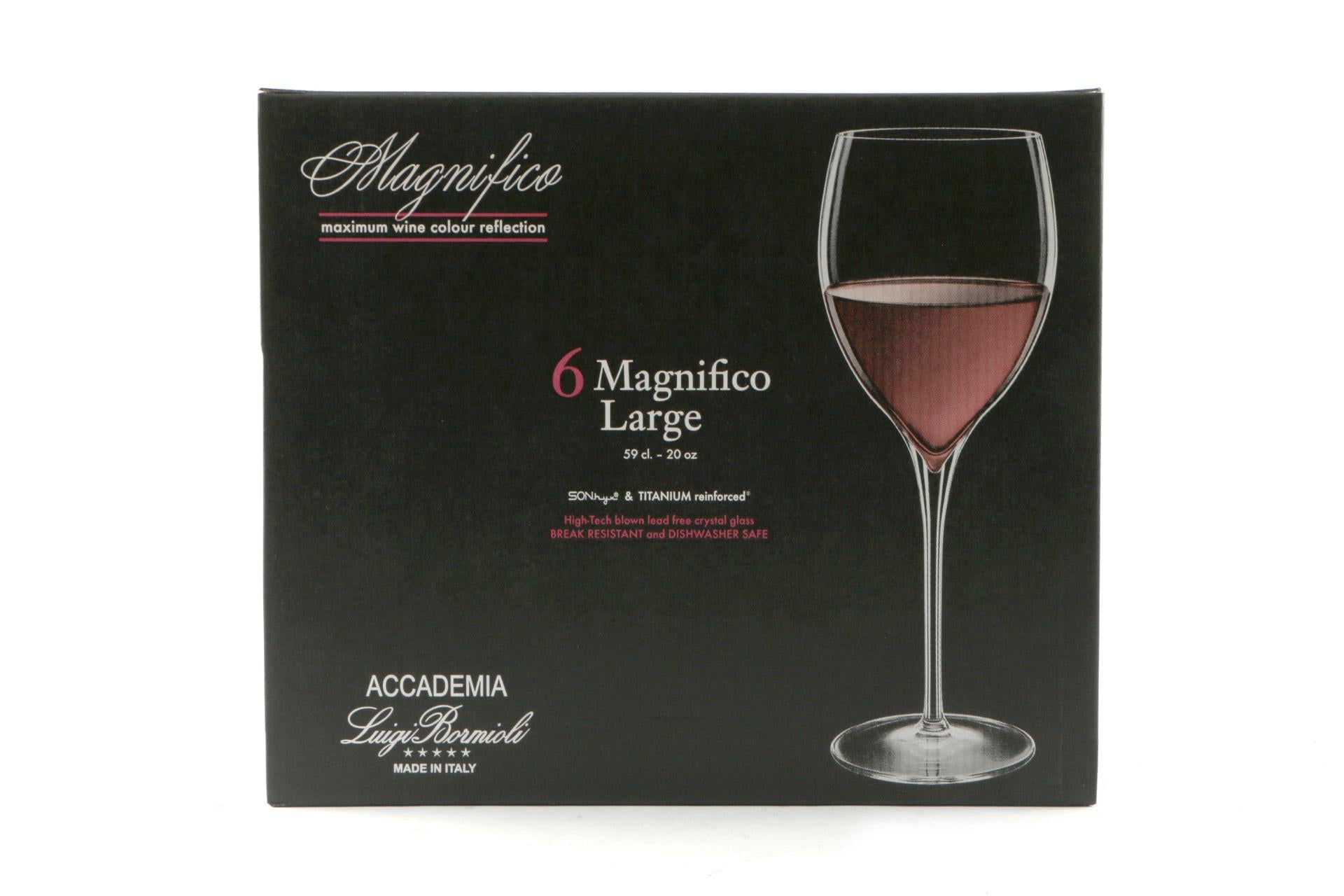 Bormioli Luigi Magnifico Set 6 Calici Large 59 cl - Vetro Sonoro Superiore High Tech Senza Piombo - Set 6 Pz 6