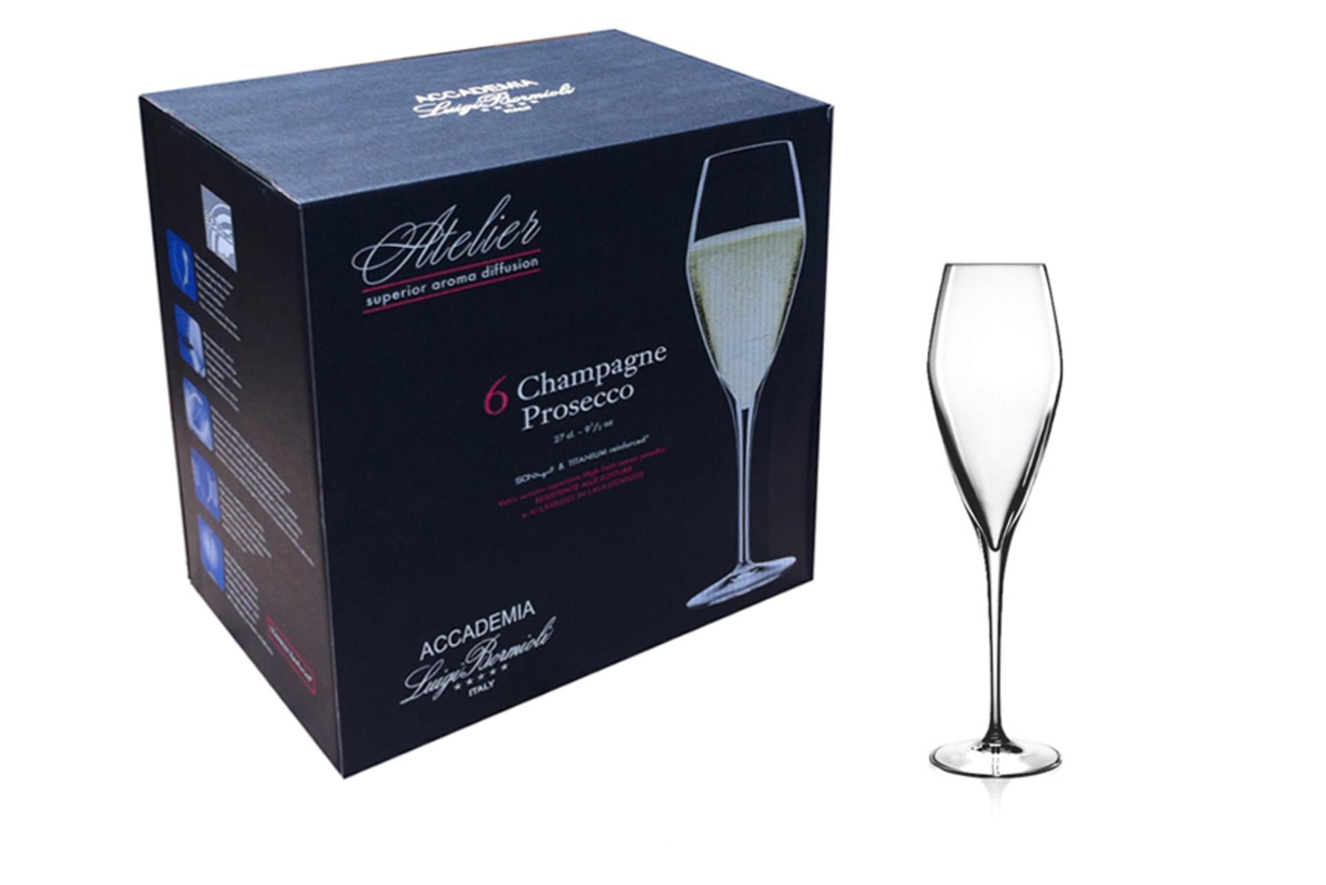 Bormioli Luigi Atelier Set 6 Calici Prosecco Cl.27 In Vetro Sonoro Superiore - Set 6 Pz 3