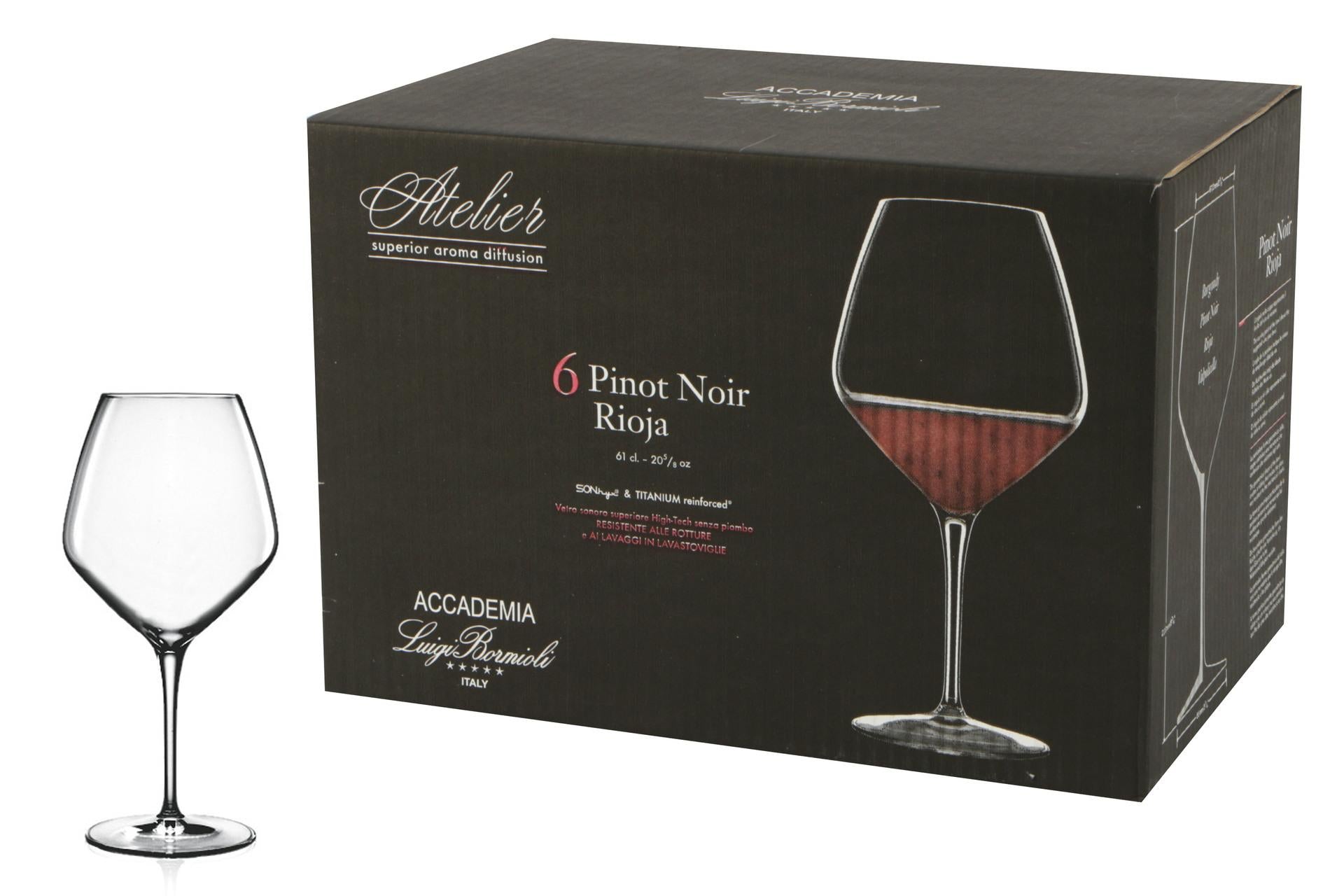 Bormioli Luigi Atelier Confezione 6 Calici Pinot 61 cl In Vetro Sonoro Superiore SON.hyx® - Set 6 Pz