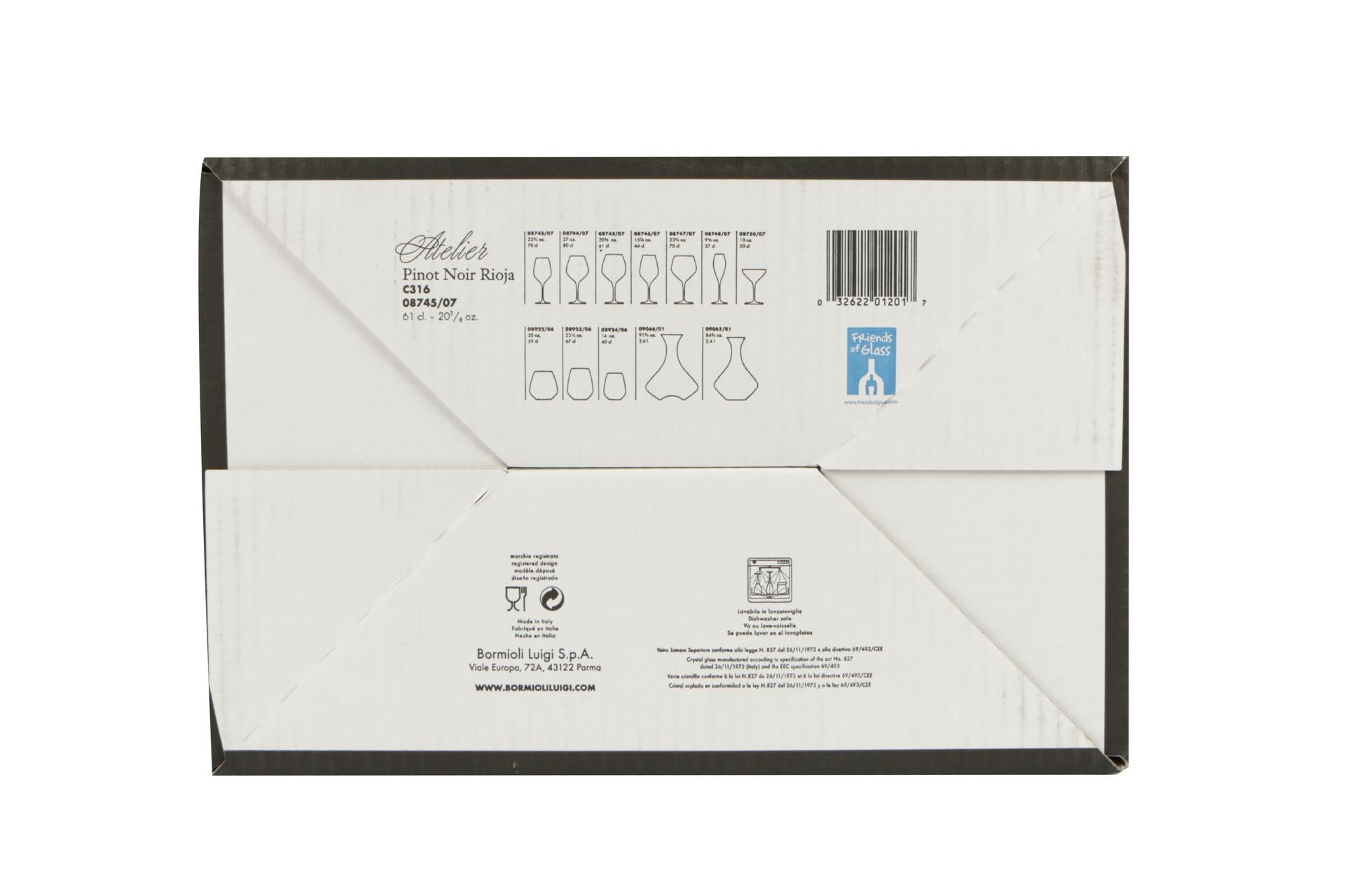 Bormioli Luigi Atelier Confezione 6 Calici Pinot 61 cl In Vetro Sonoro Superiore SON.hyx® - Set 6 Pz 6