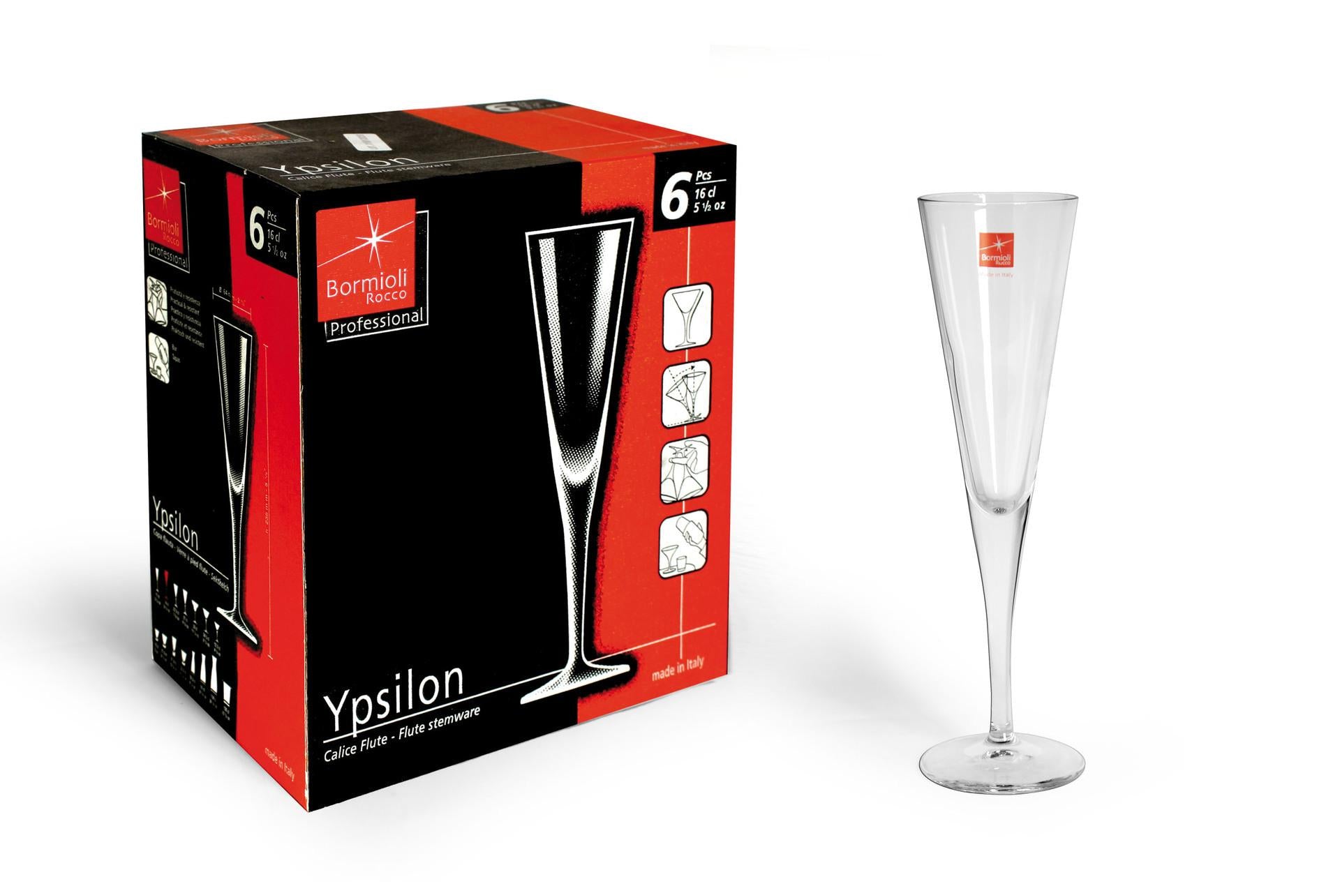 Bormioli Rocco Ypsilon Set 6 Calici Flute 16 cl - Set 6 Pz