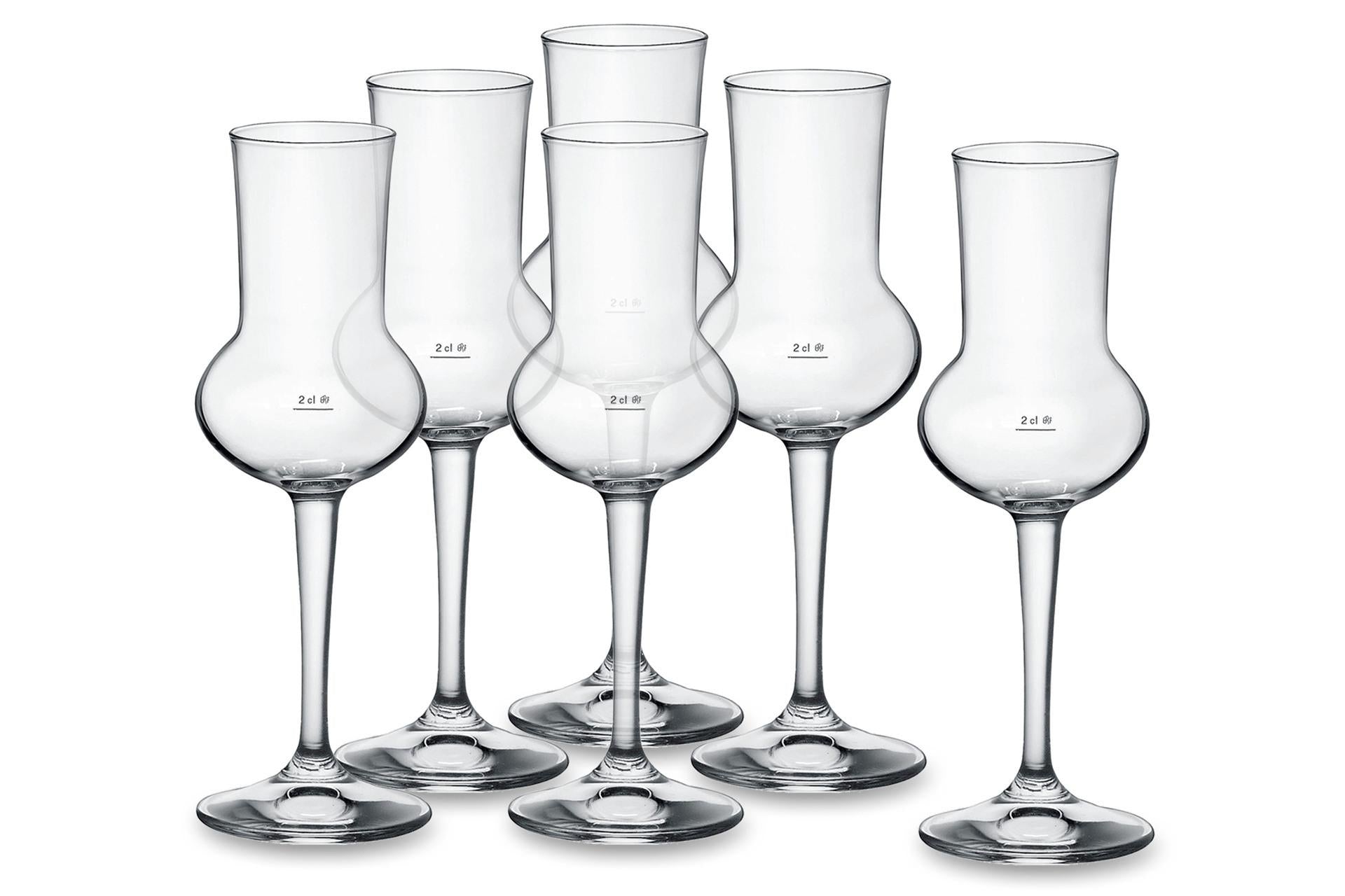 Bormioli Rocco Riserva Tacca Grappa - Set 6 Calici Cl 8 Serie Riserva - Set 6 Pz