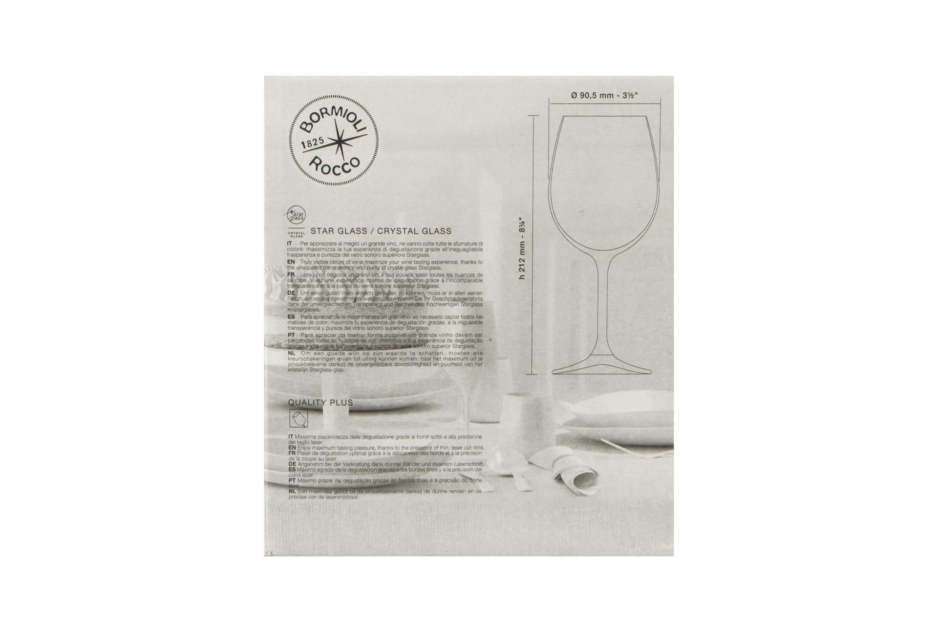 Bormioli Rocco Riserva Nebbiolo Set 6 Calici 49 cl - Collezione Calici Serie "Riserva" - Set 6 Pz 6