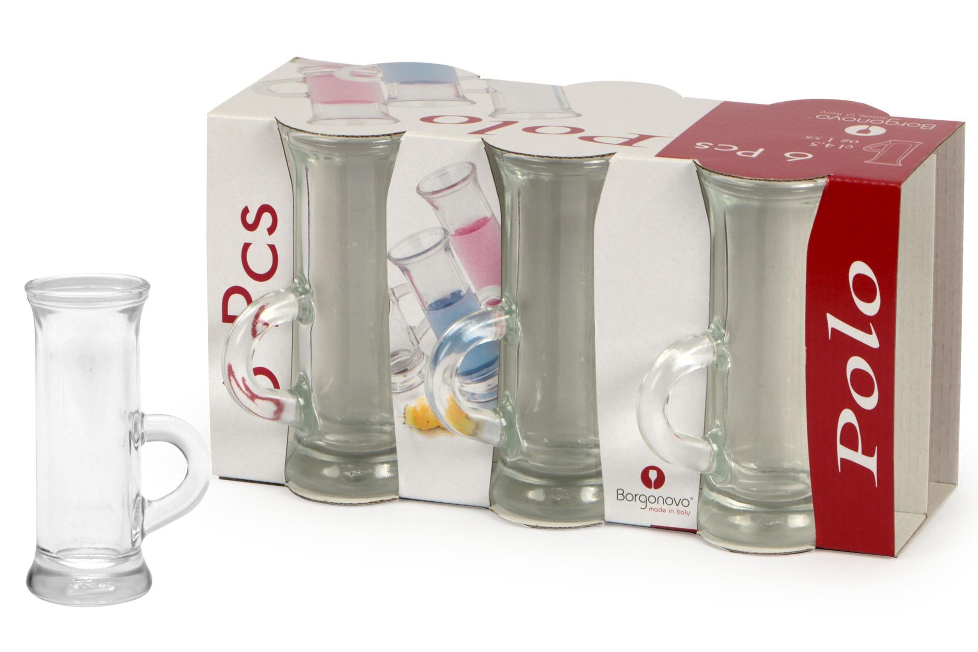 Borgonovo Polo Trasparente Set 6 Bicchieri Vodka 45 cc - Set 6 Pz