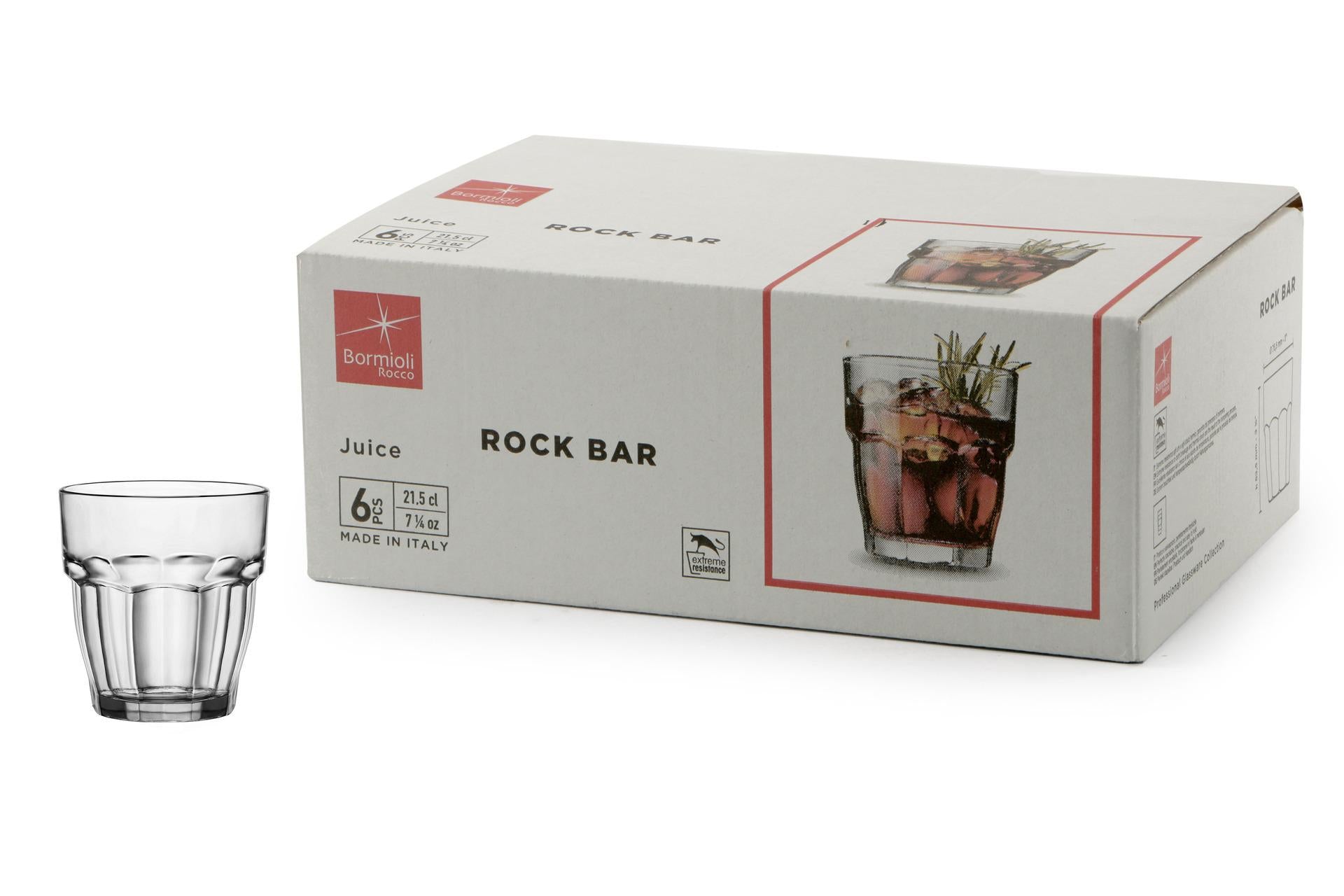 Bormioli Rocco Rock Bar Bicchiere Juice 20 cl In Vetro Temperato Impilabile - Set 6 Pz 3