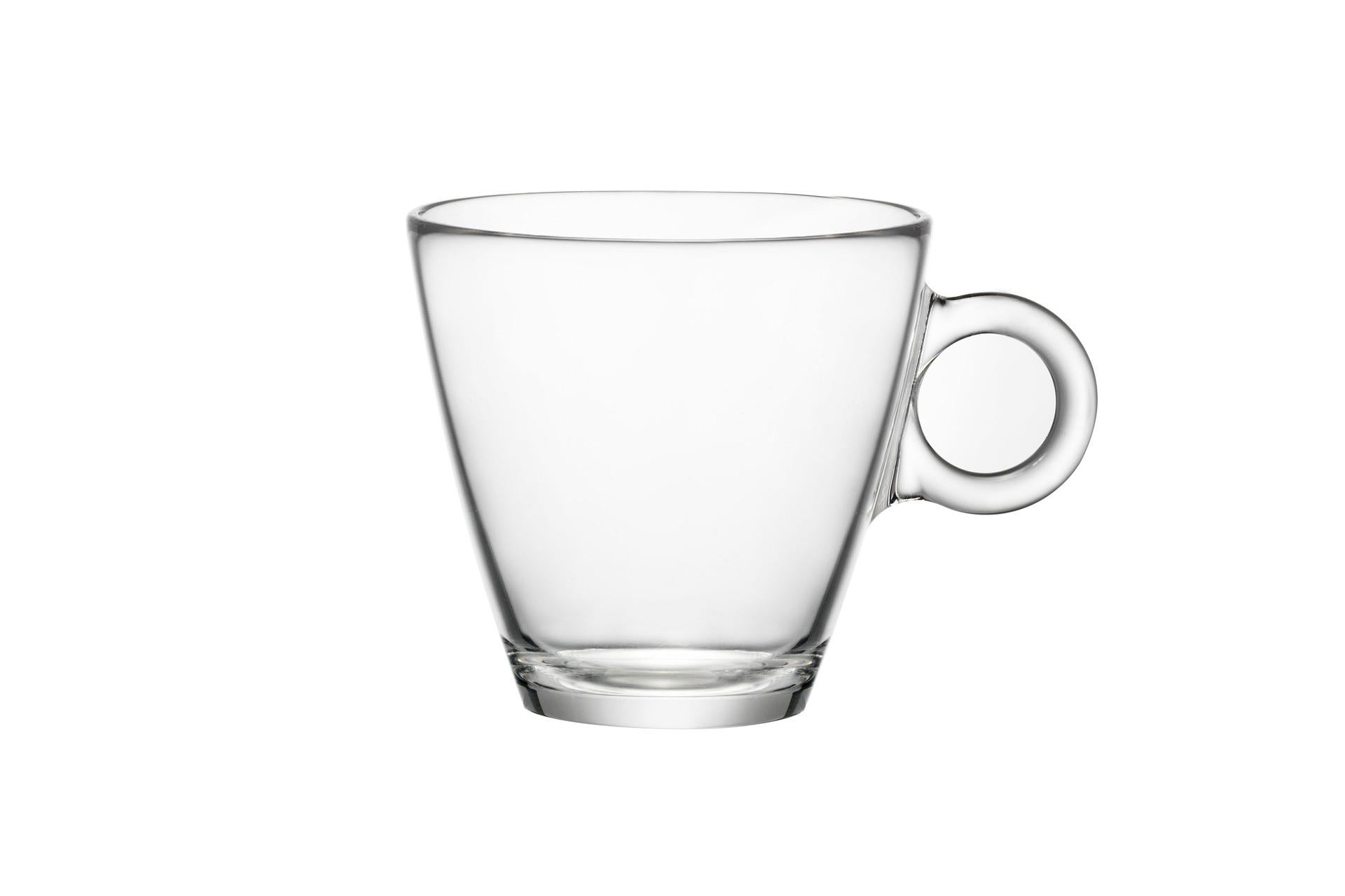 Bormioli Rocco Easy Bar Tazza Cappuccino 23 cl In Vetro Temperato Resistente al Calore - Set 12 Pz