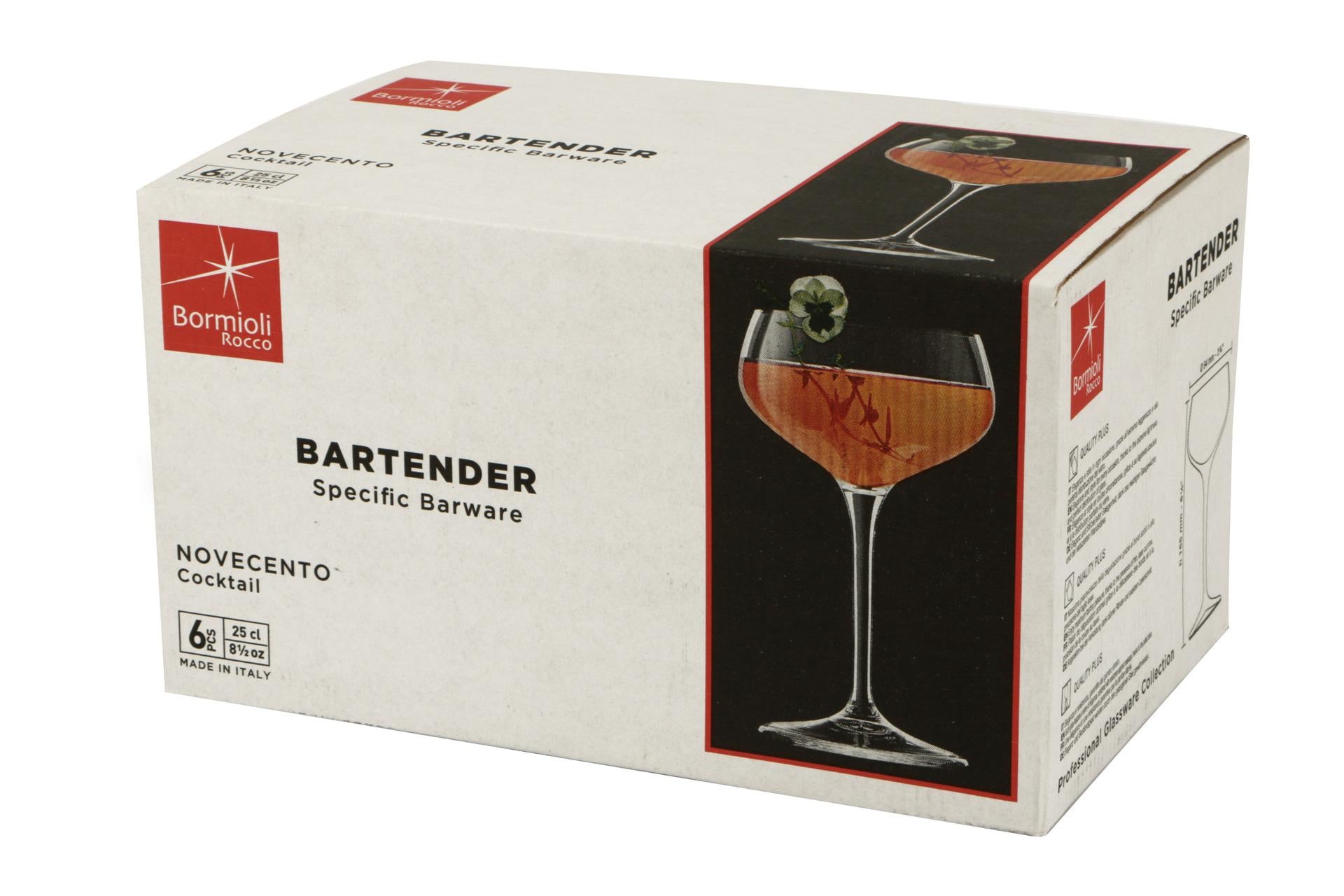 Bormioli Rocco Bartender Set 6 Calici Cocktail 25 cl - Design Vintage per Mixology - Set 6 Pz 4