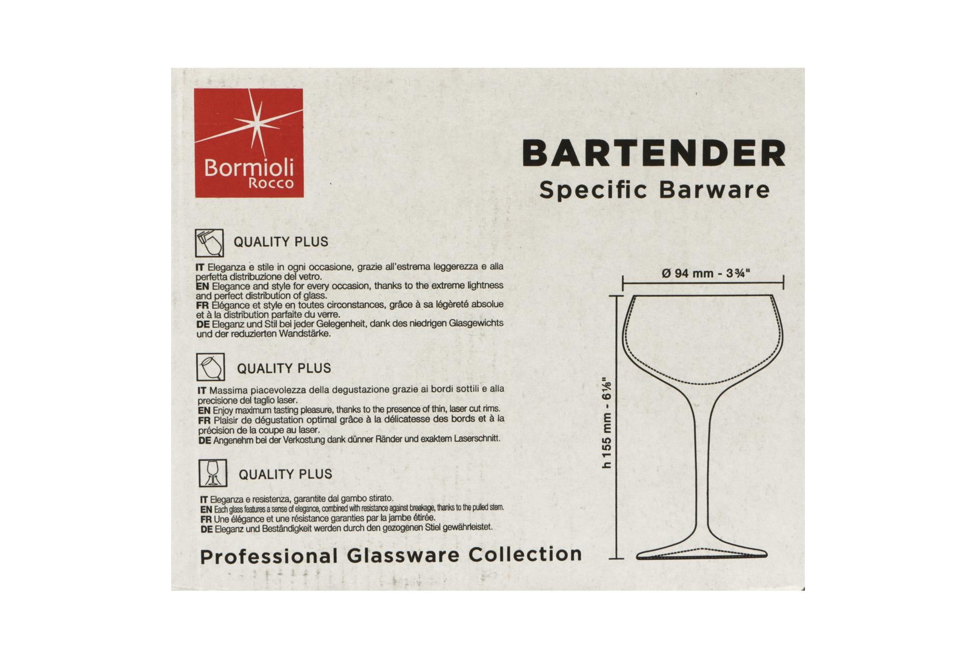 Bormioli Rocco Bartender Set 6 Calici Cocktail 25 cl - Design Vintage per Mixology - Set 6 Pz 5