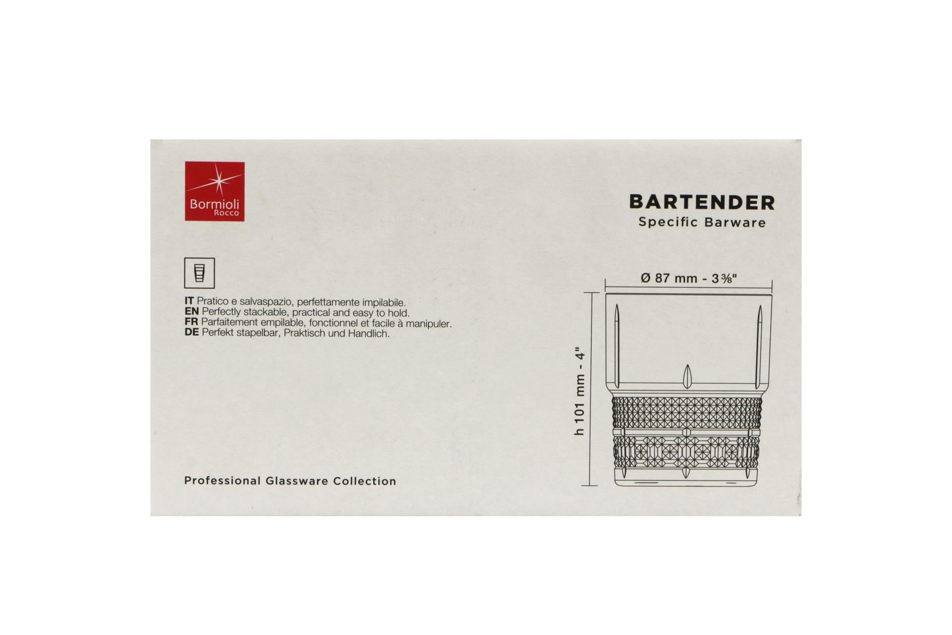 Bormioli Rocco Bartender Novecento Set 4 Bicchieri DOF 37 cl - Bicchieri Importanti per Liquori Pregiati - Set 4 Pz 5